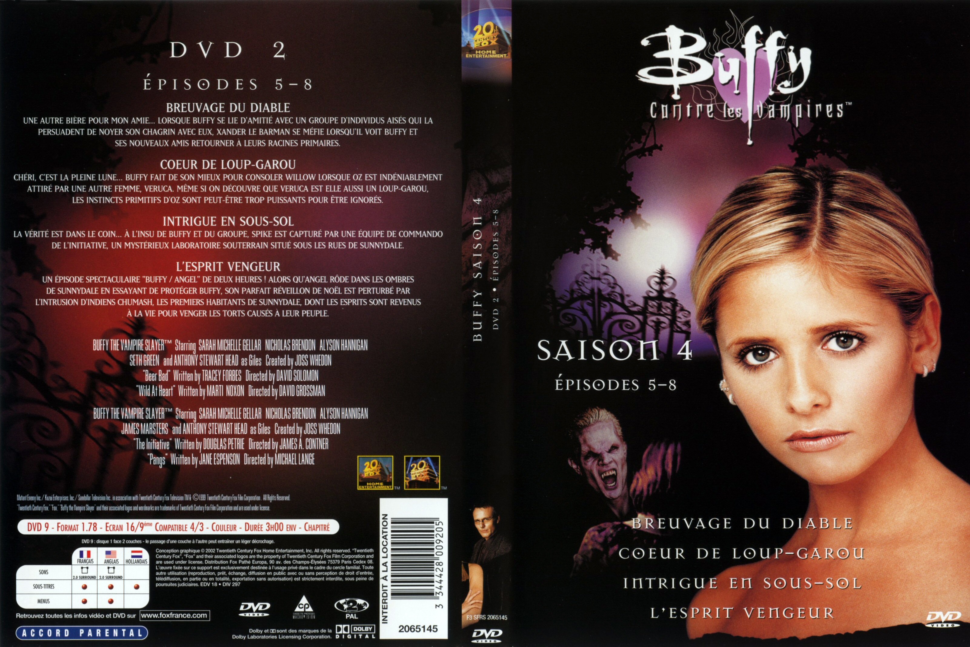 Jaquette DVD Buffy contre les vampires Saison 4 DVD 2