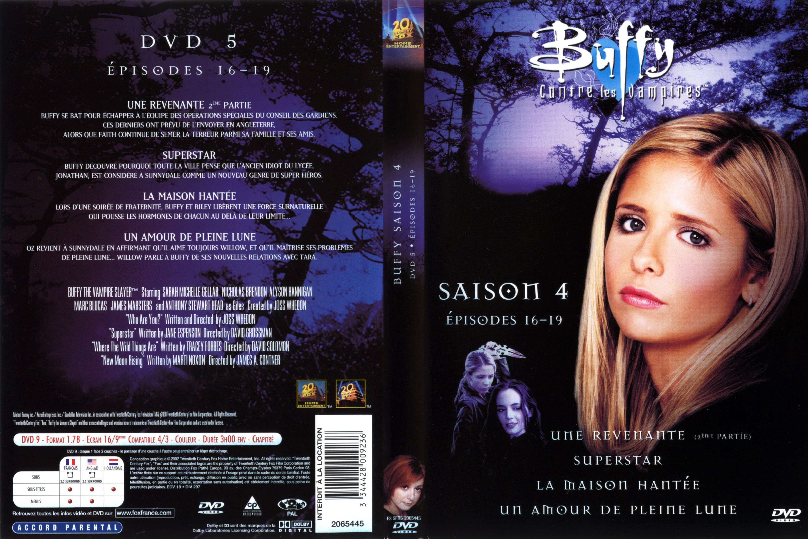 Jaquette DVD Buffy contre les vampires Saison 4 DVD 5