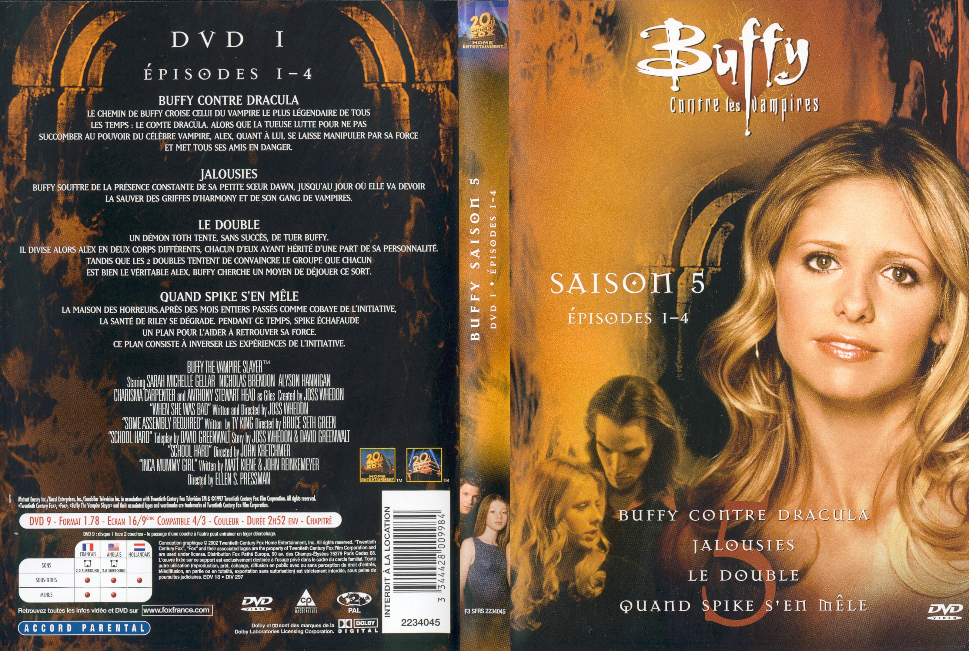 Jaquette DVD Buffy contre les vampires Saison 5 DVD 1