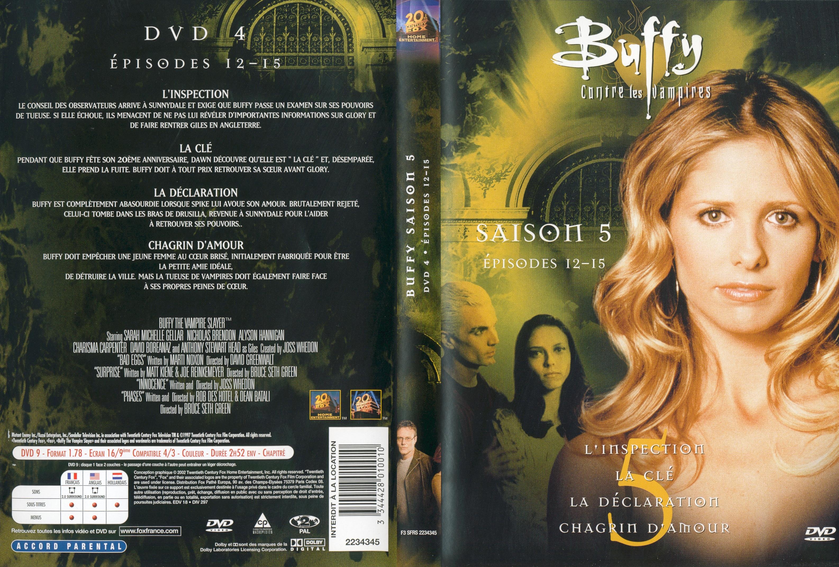 Jaquette DVD Buffy contre les vampires Saison 5 DVD 4