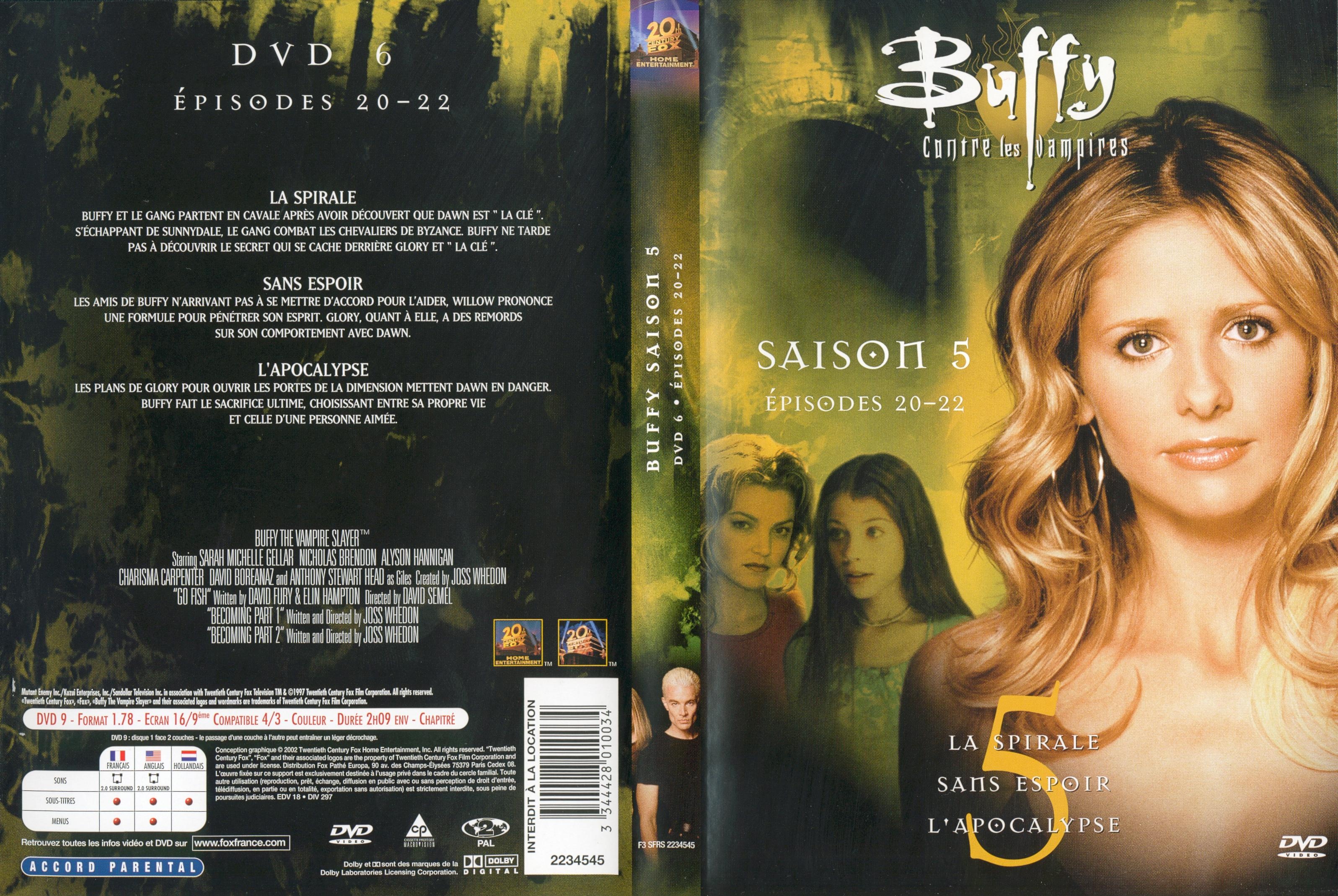 Jaquette DVD Buffy contre les vampires Saison 5 DVD 6