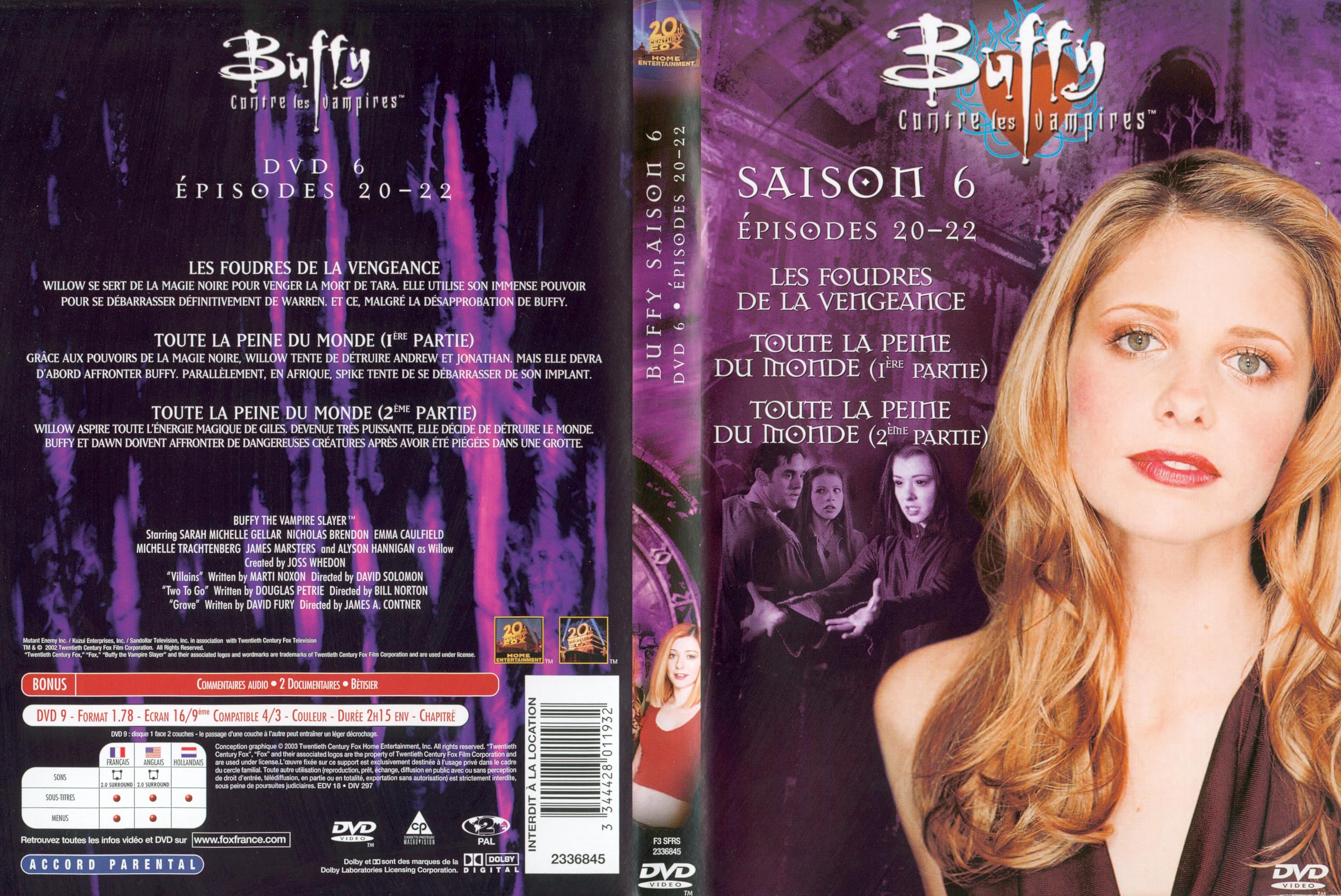 Jaquette DVD Buffy contre les vampires Saison 6 DVD 6