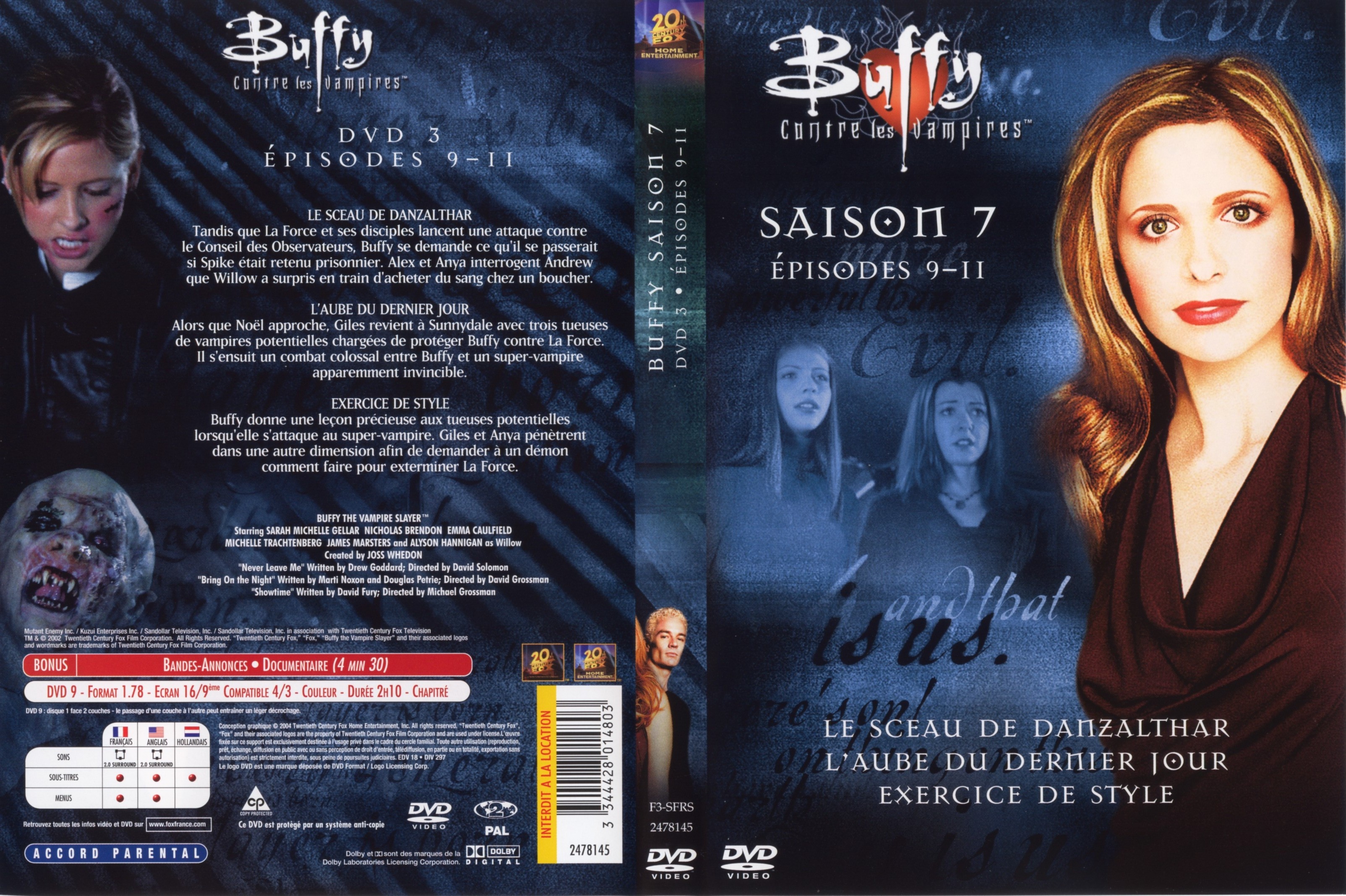 Jaquette DVD Buffy contre les vampires Saison 7 DVD 3