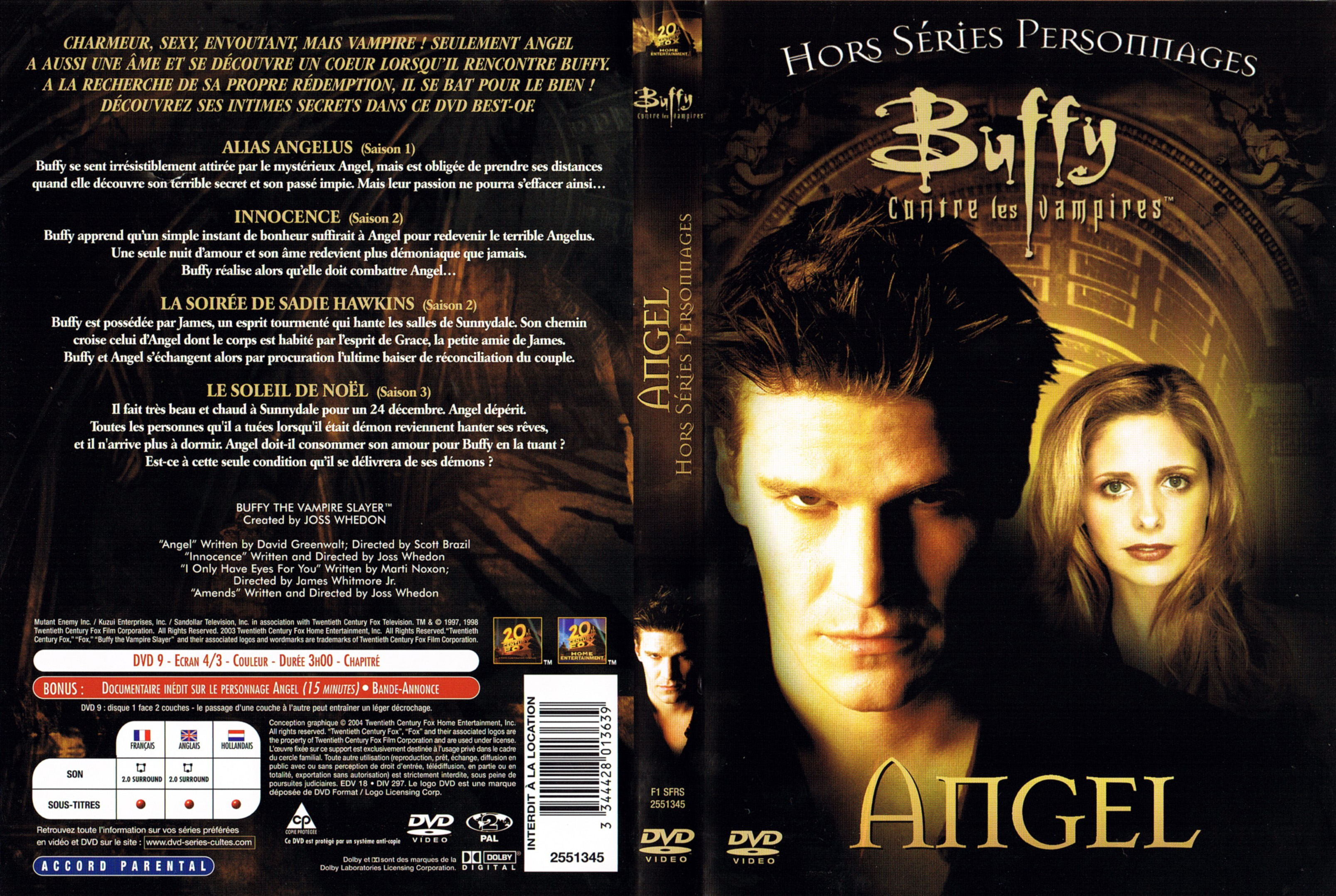 Jaquette DVD Buffy contre les vampires Special Angel