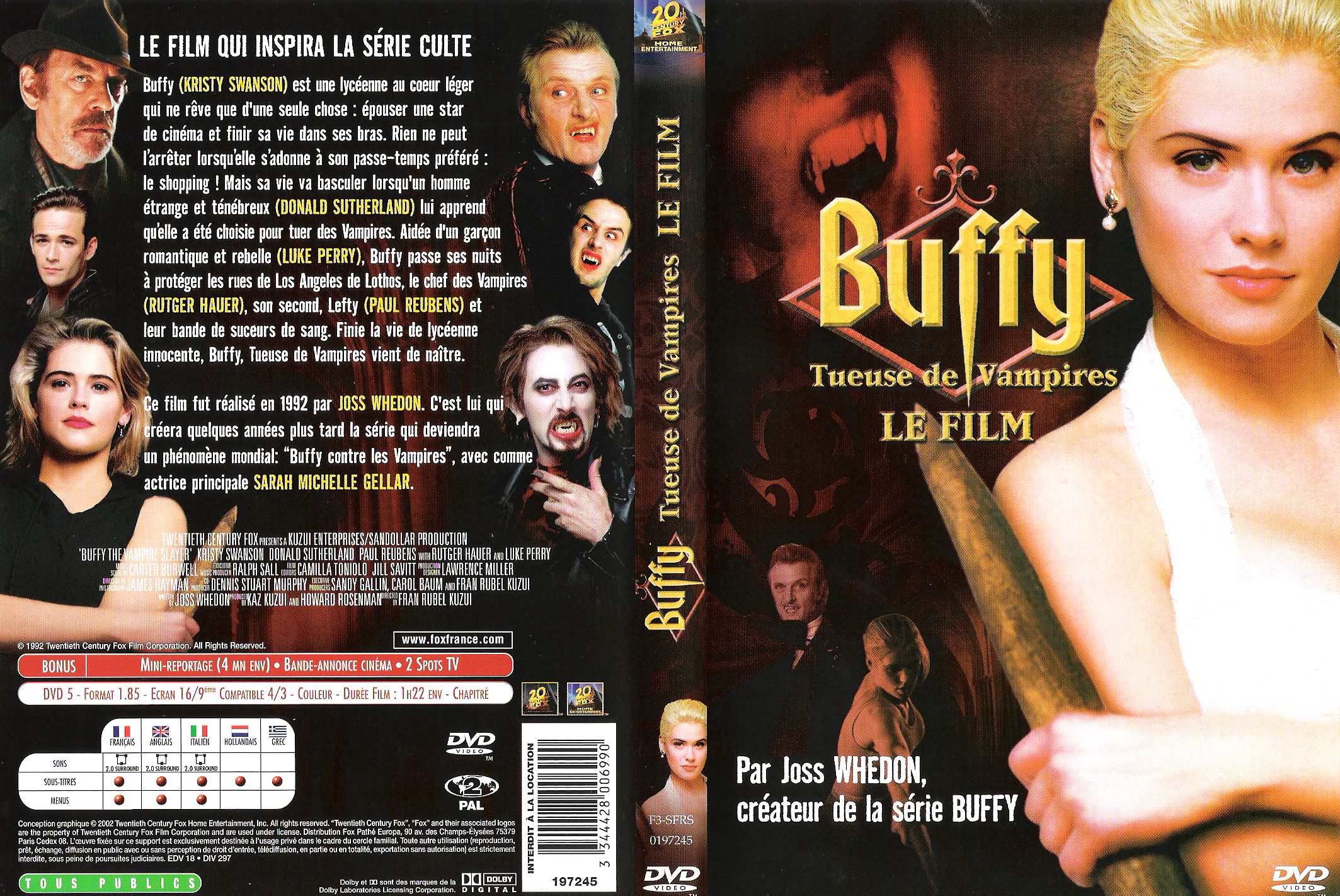 Jaquette DVD Buffy tueuse de vampires v2