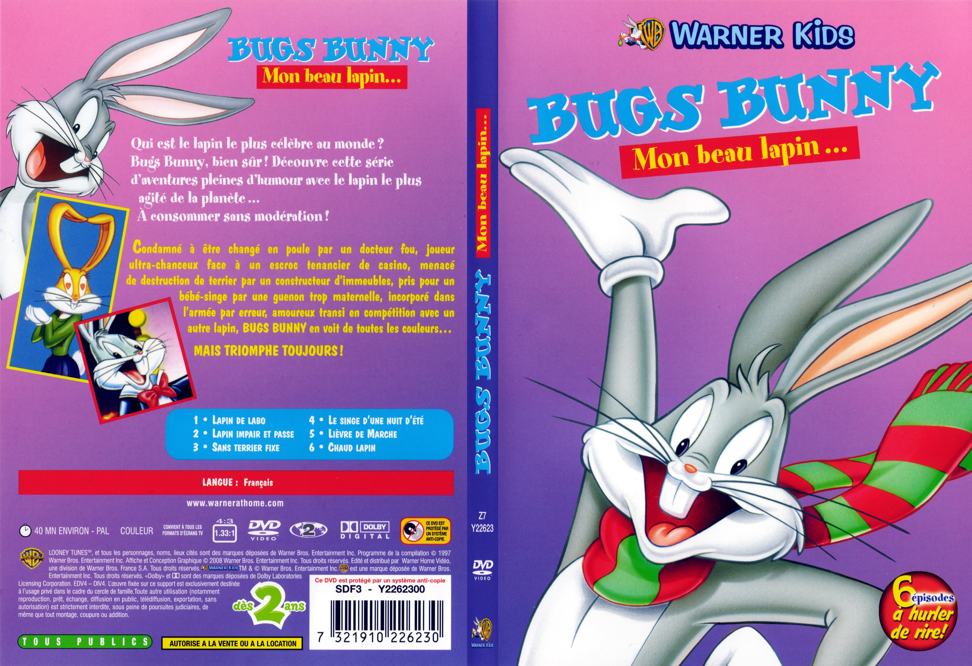 Jaquette DVD Bugs Bunny - Mon beau lapin - SLIM