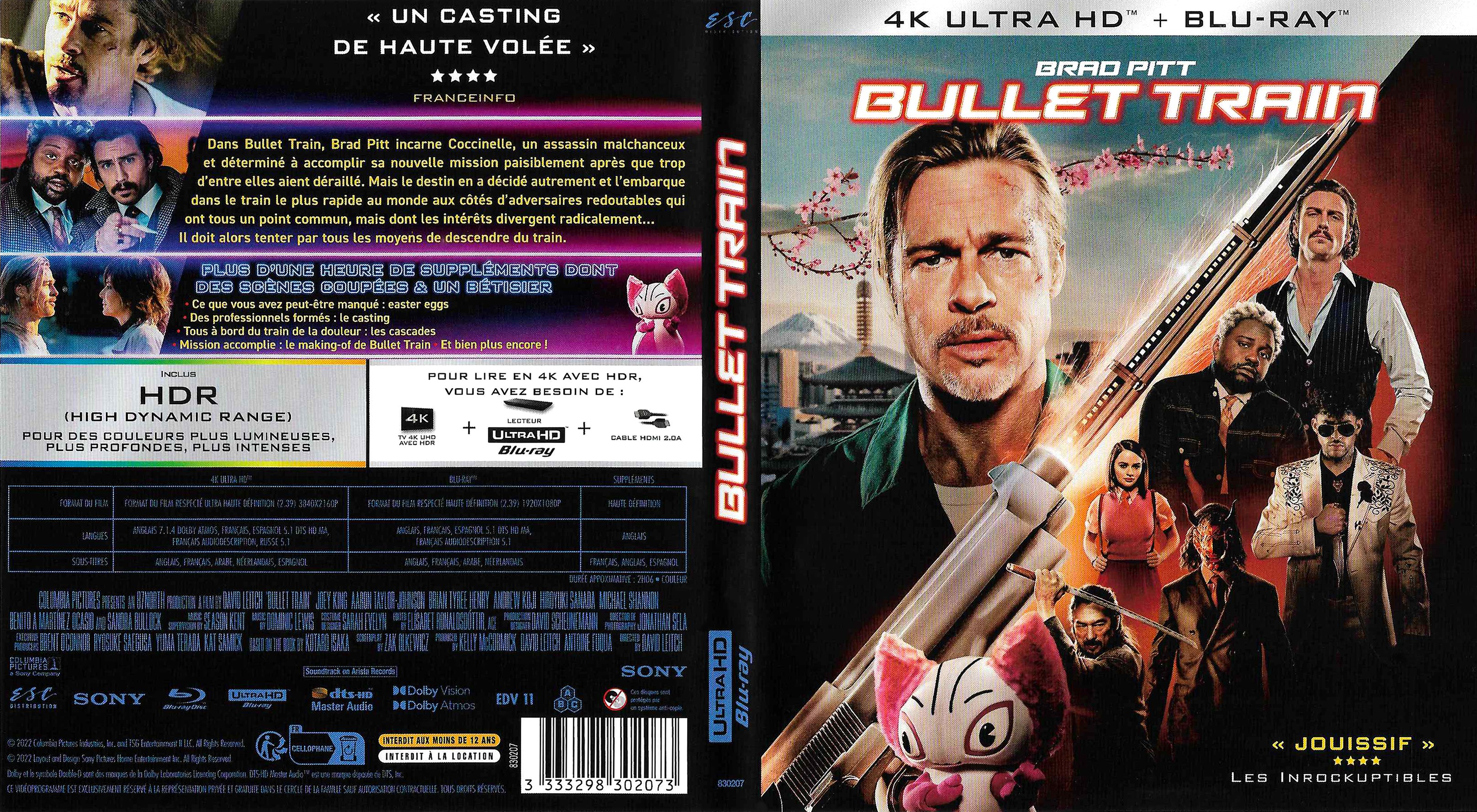 Jaquette DVD Bullet Train 4K (BLU-RAY)