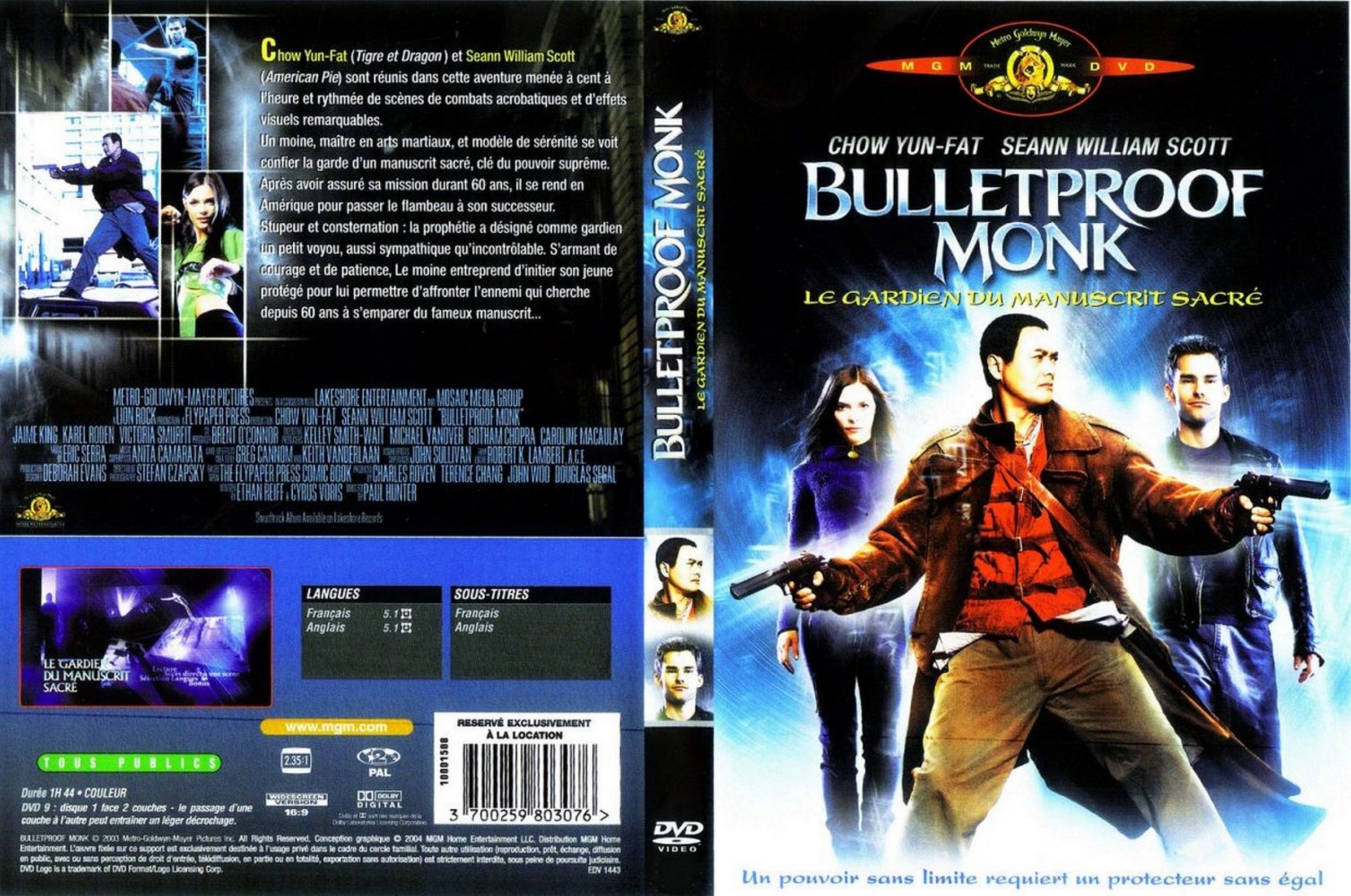 Jaquette DVD Bulletproof monk