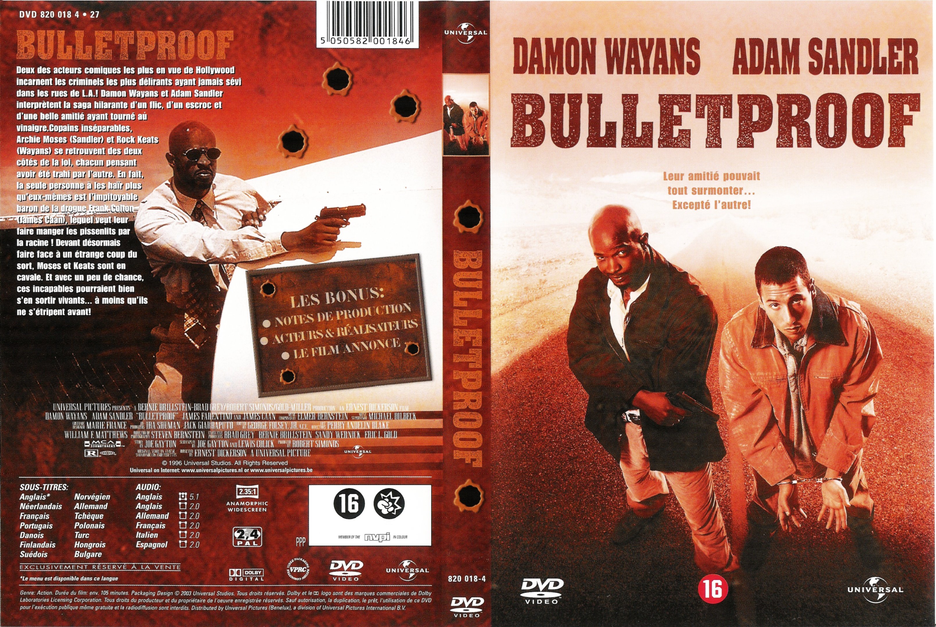 Jaquette DVD Bulletproof v2