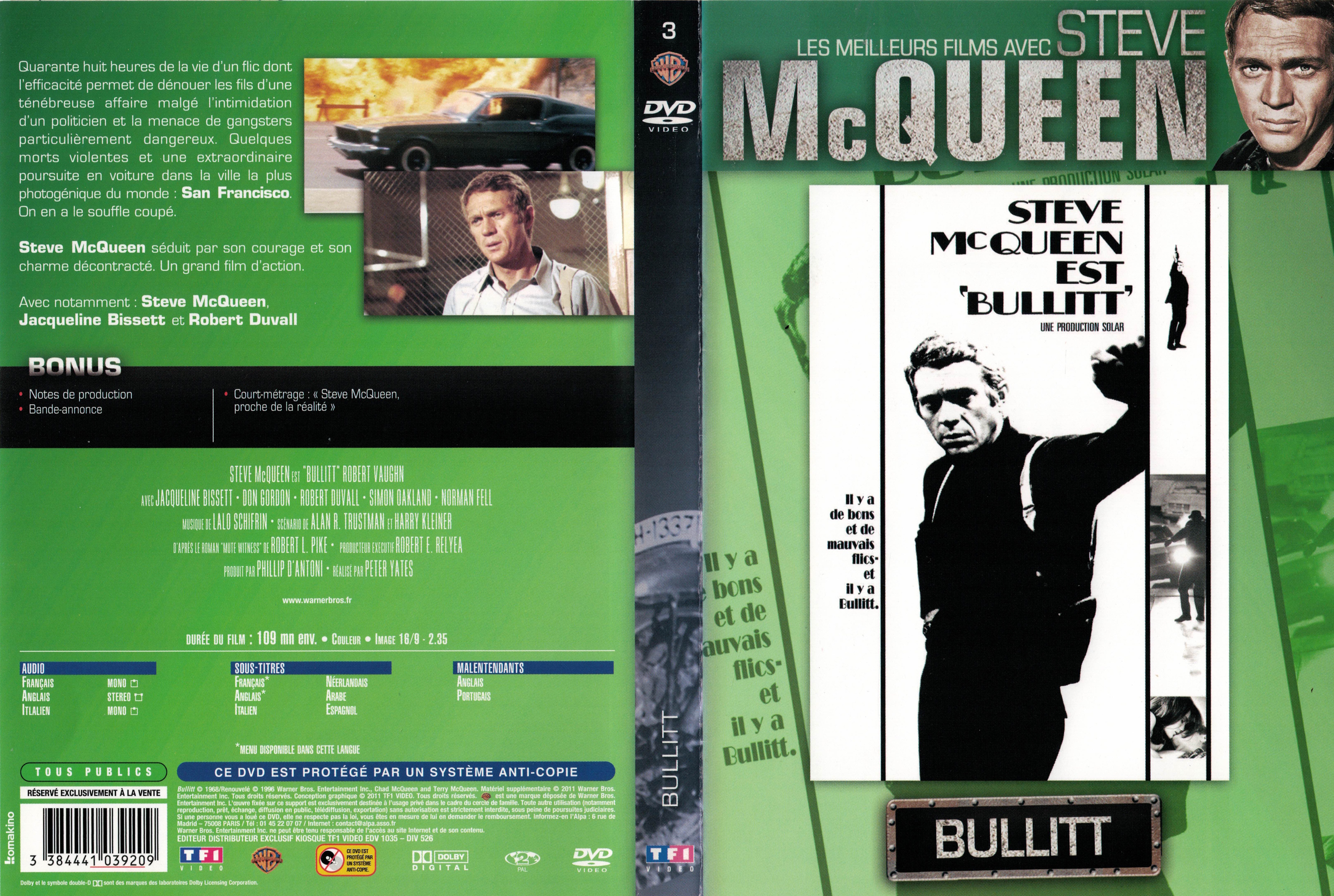 Jaquette DVD Bullitt v5