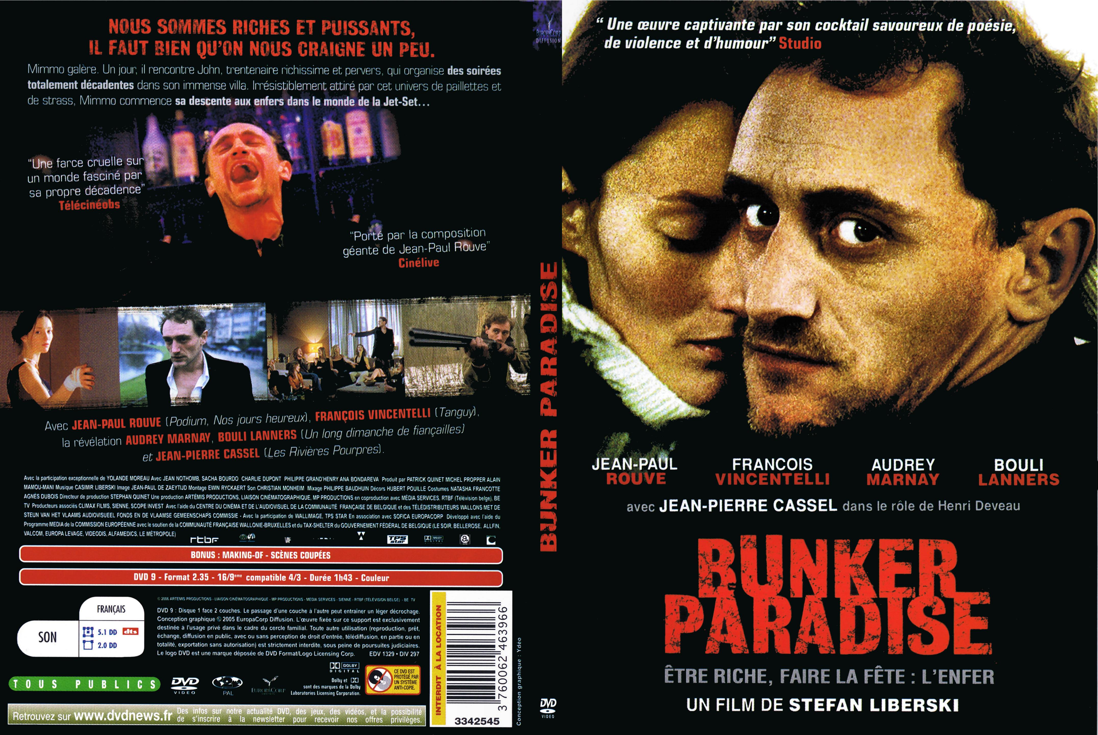 Jaquette DVD Bunker paradise - SLIM