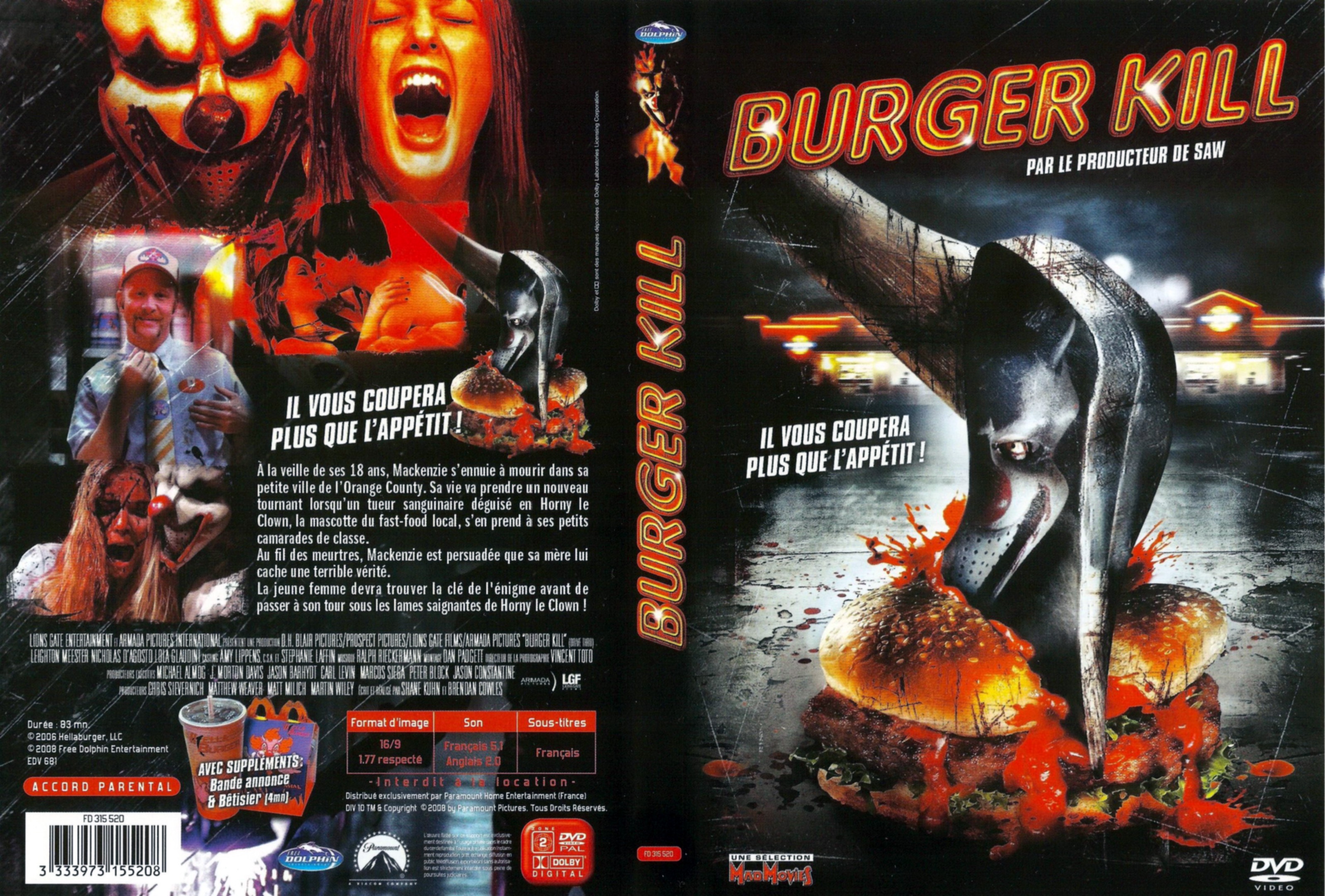 Jaquette DVD Burger kill