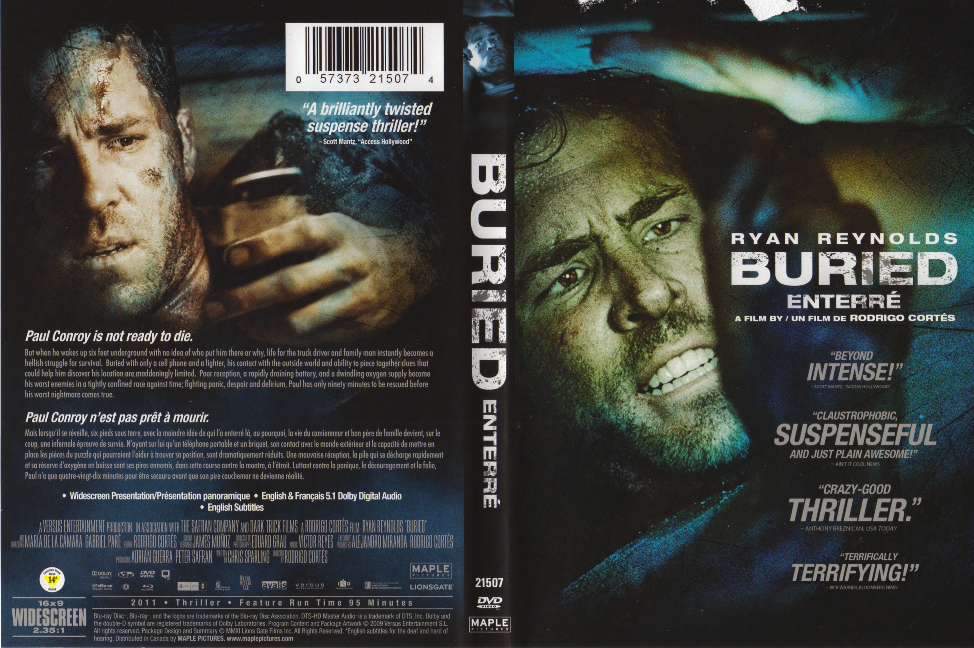 Jaquette DVD Buried (Canadienne)
