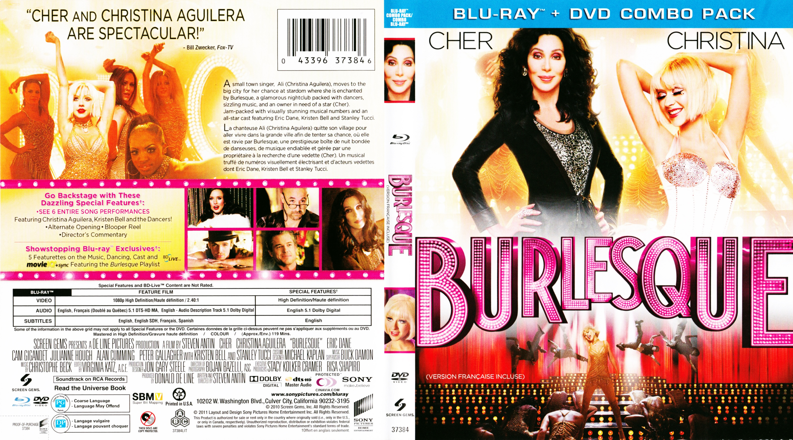 Jaquette DVD Burlesque (Canadienne) (BLU-RAY)