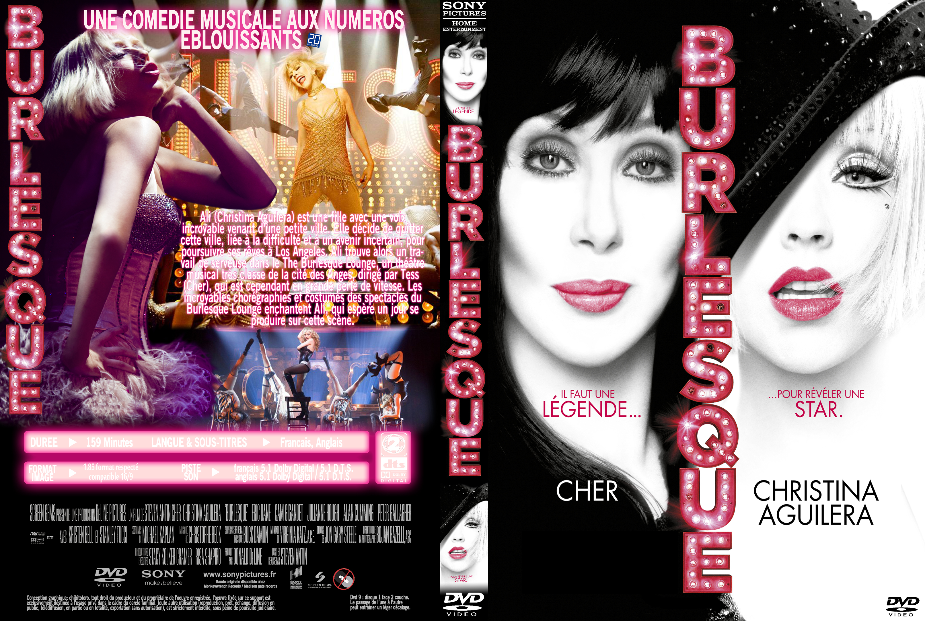 Jaquette DVD Burlesque custom