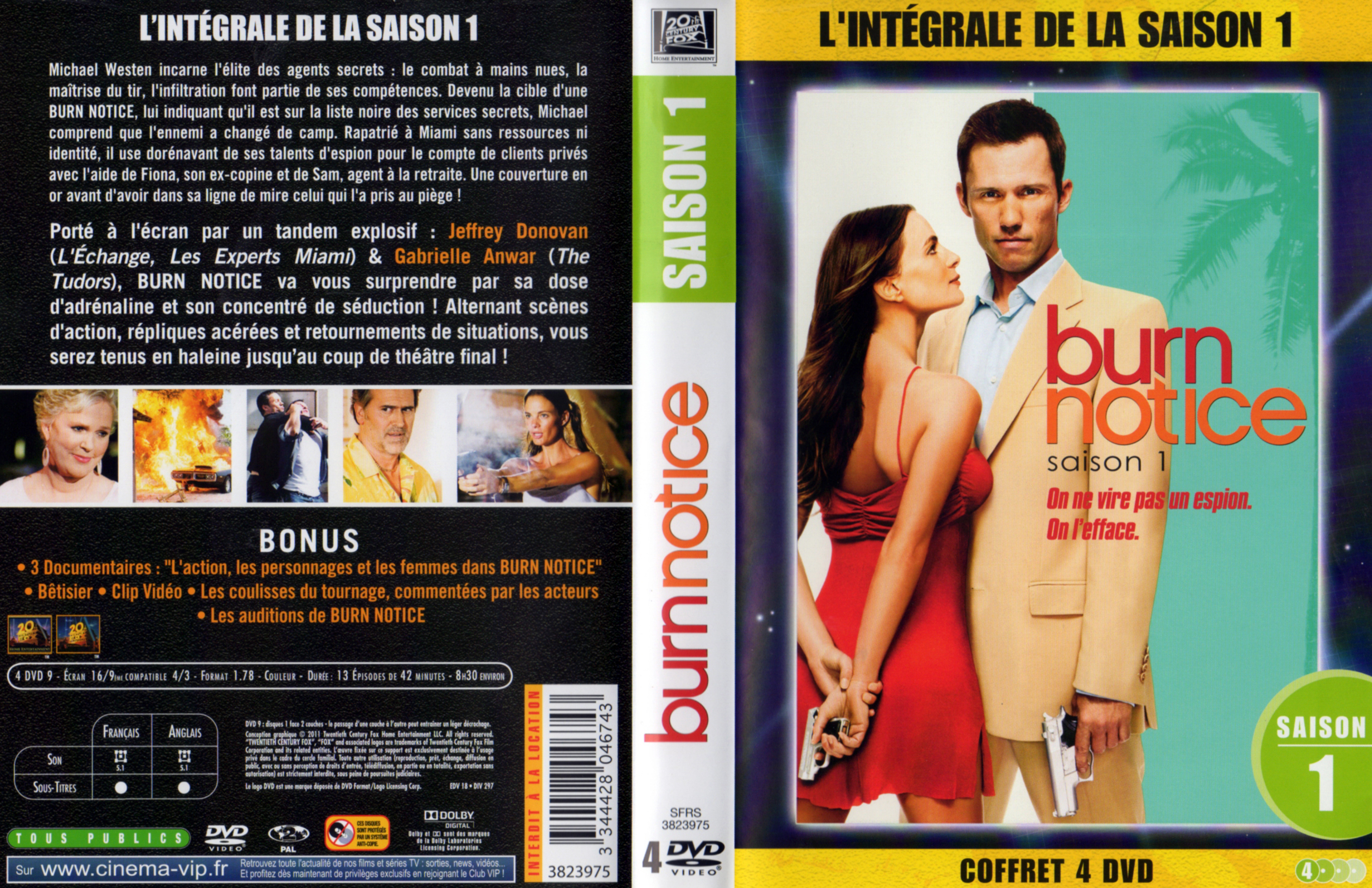 Jaquette DVD Burn notice saison 1 COFFRET