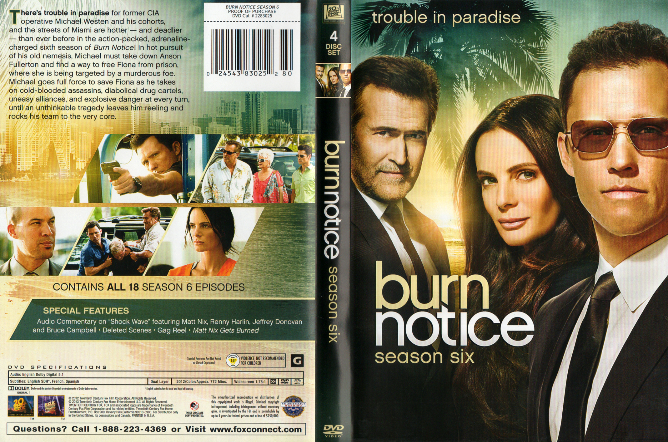 Jaquette DVD Burn notice saison 6 COFFRET Zone 1