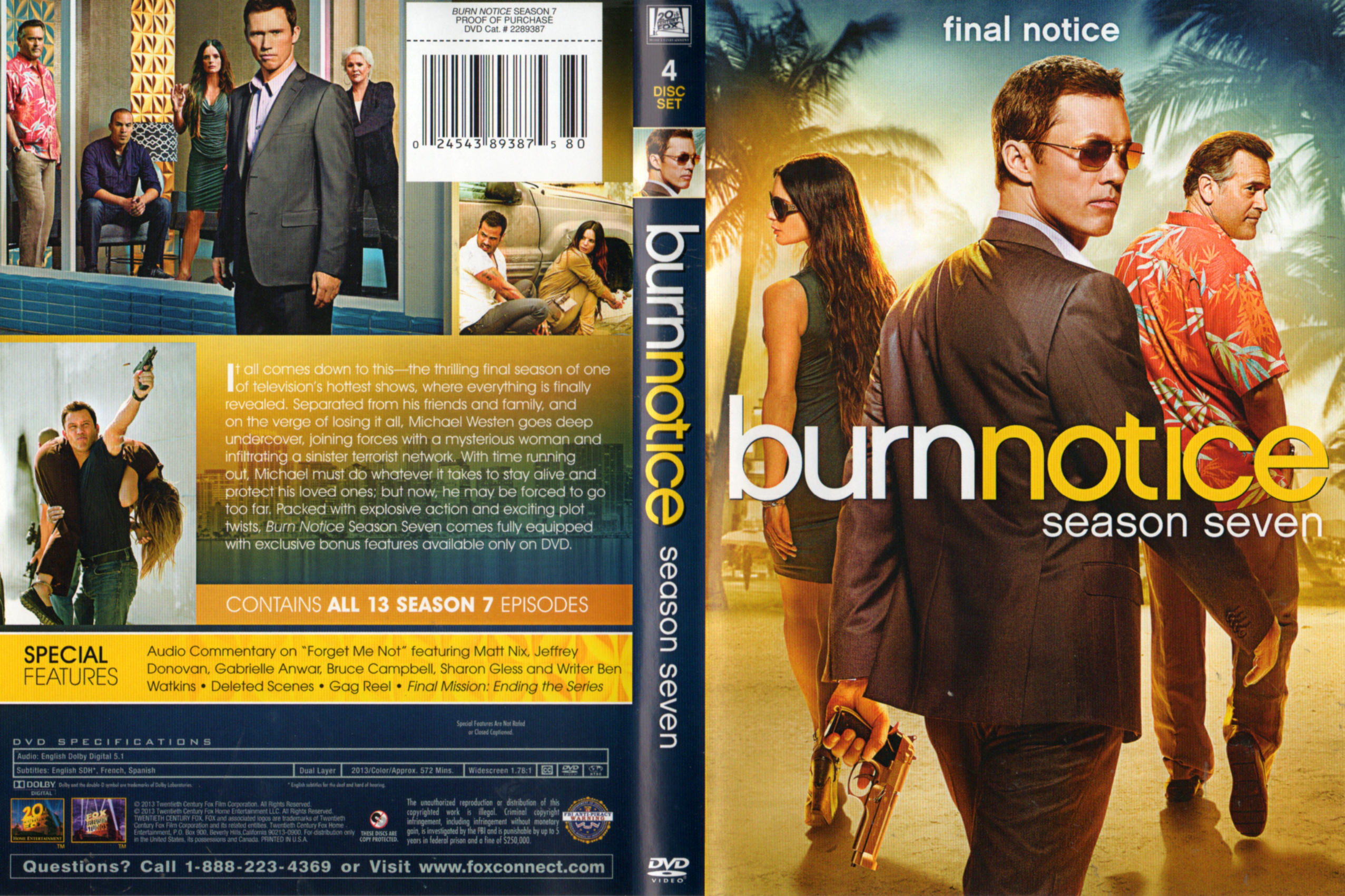 Jaquette DVD Burn notice saison 7 COFFRET Zone 1