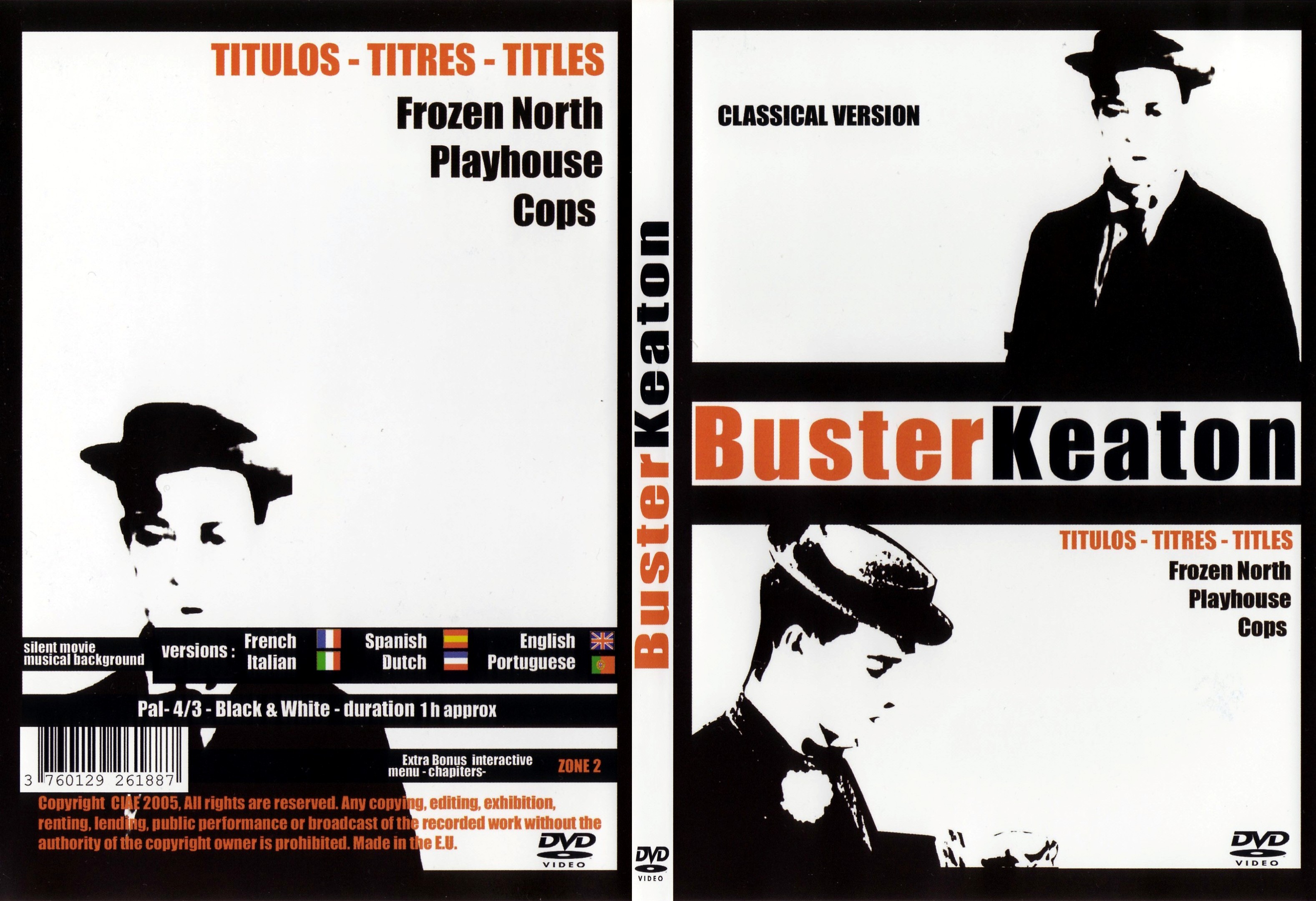 Jaquette DVD Buster Keaton - Frozen north playhouse cops - SLIM