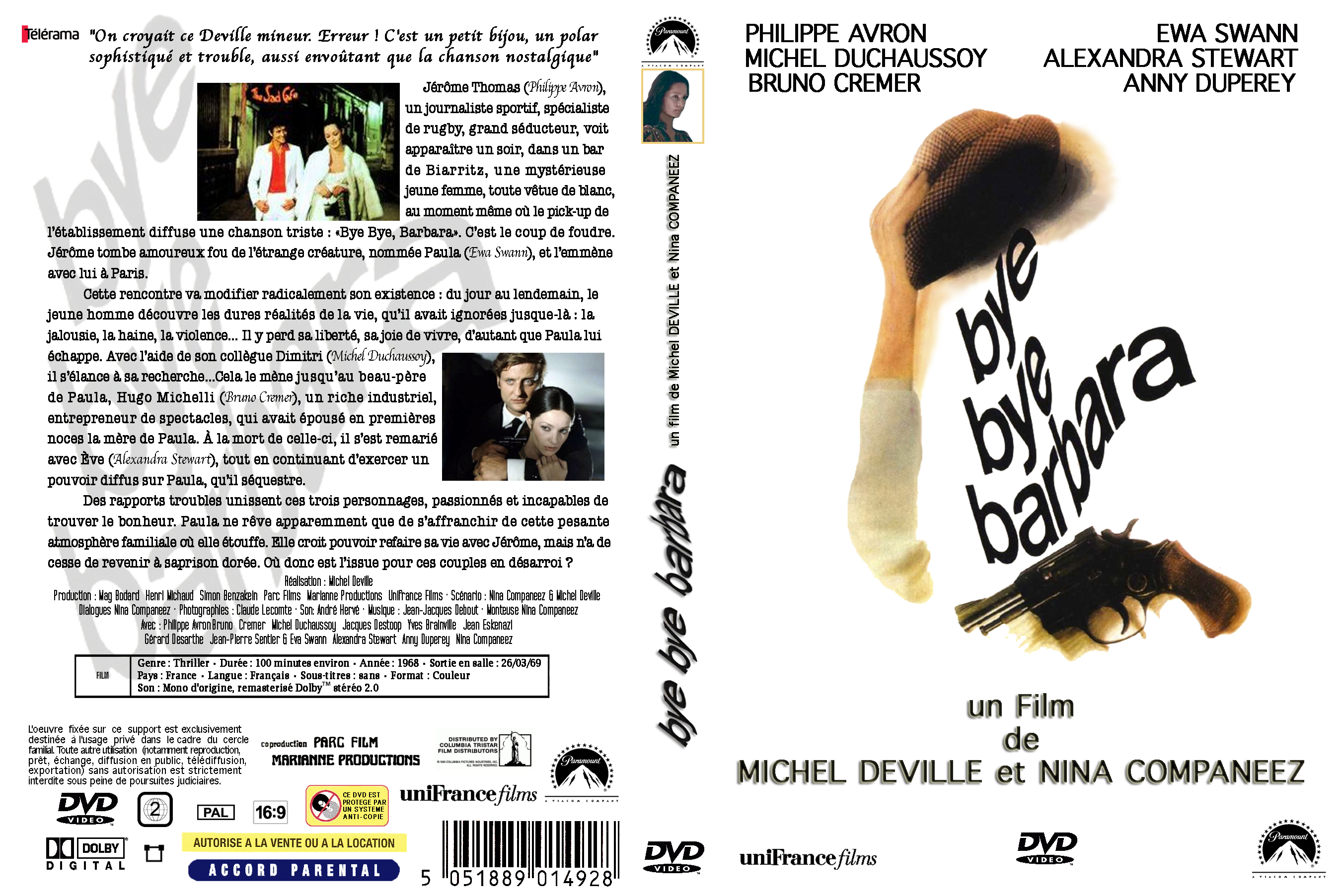 Jaquette DVD Bye Bye Barbara custom