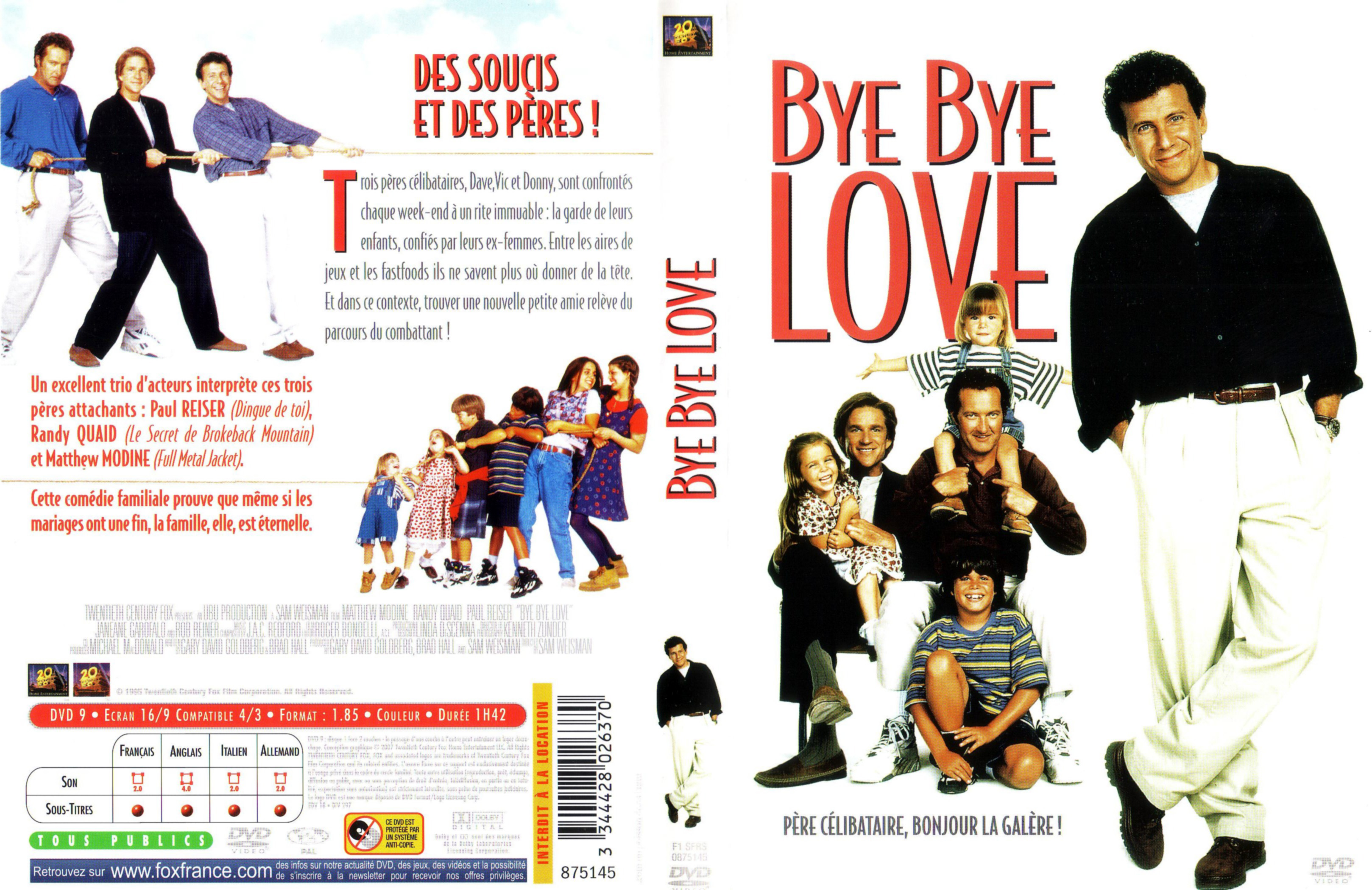 Jaquette DVD Bye bye love (1995)