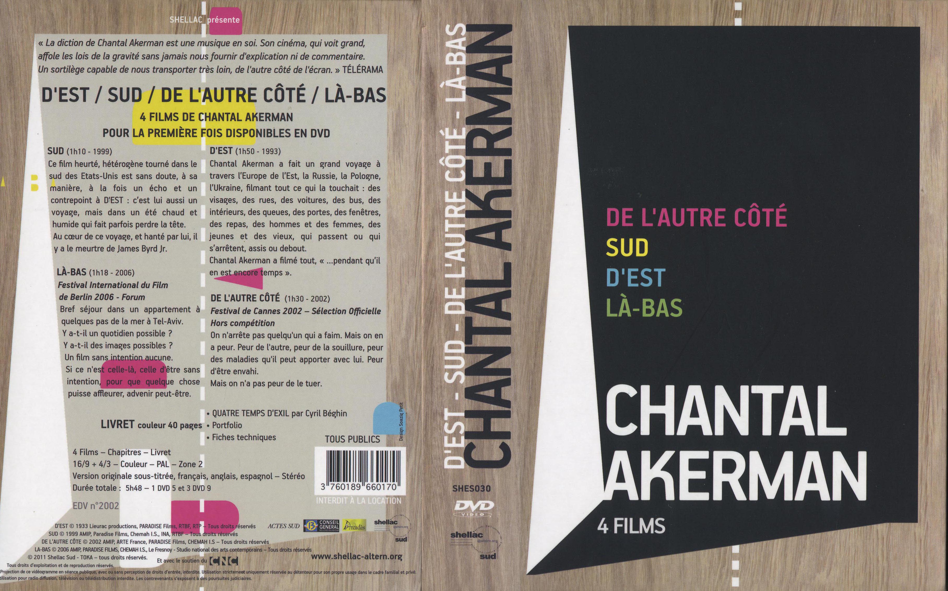 Jaquette DVD COFFRET Chantal Akerman