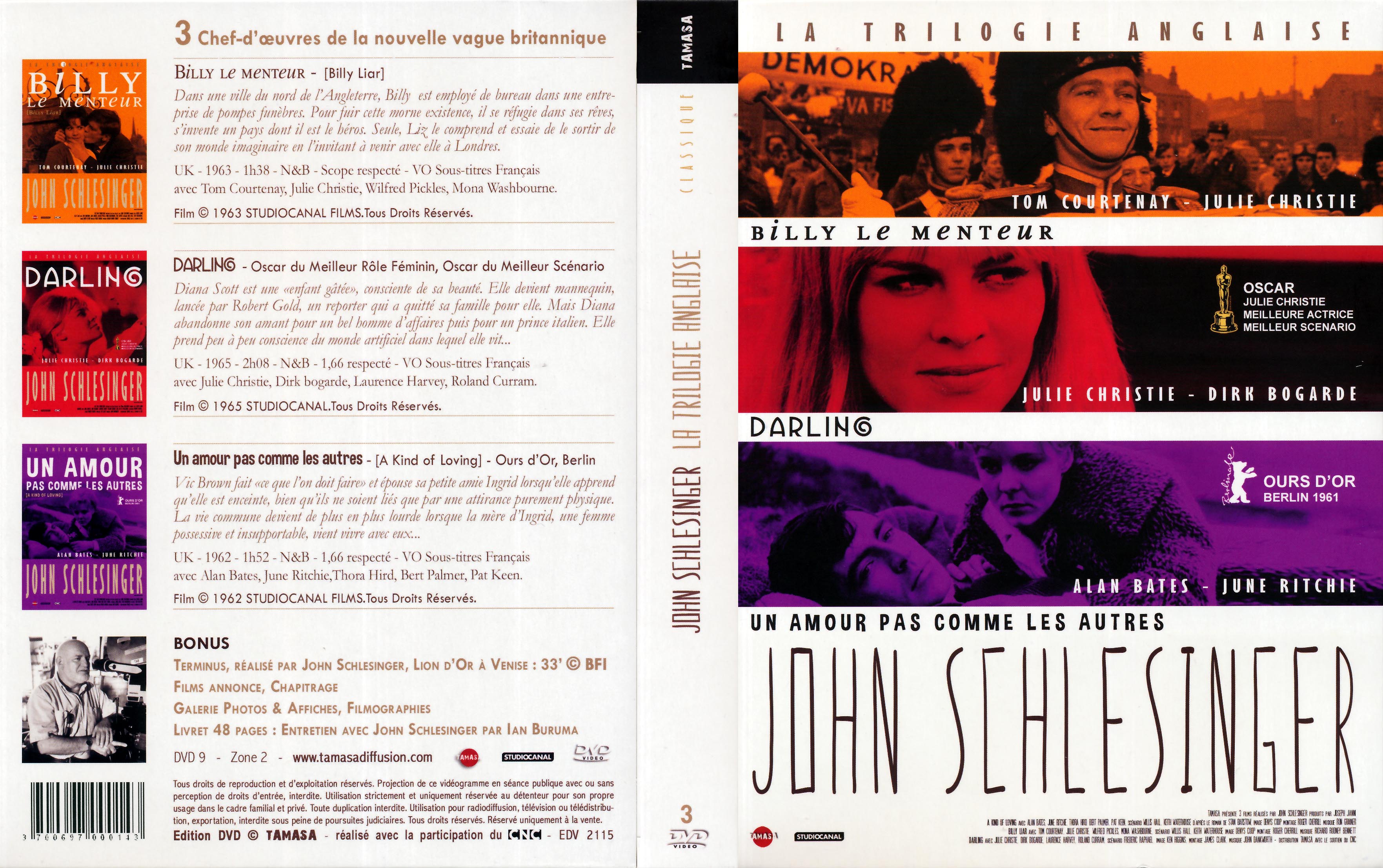 Jaquette DVD COFFRET John Schlesinger