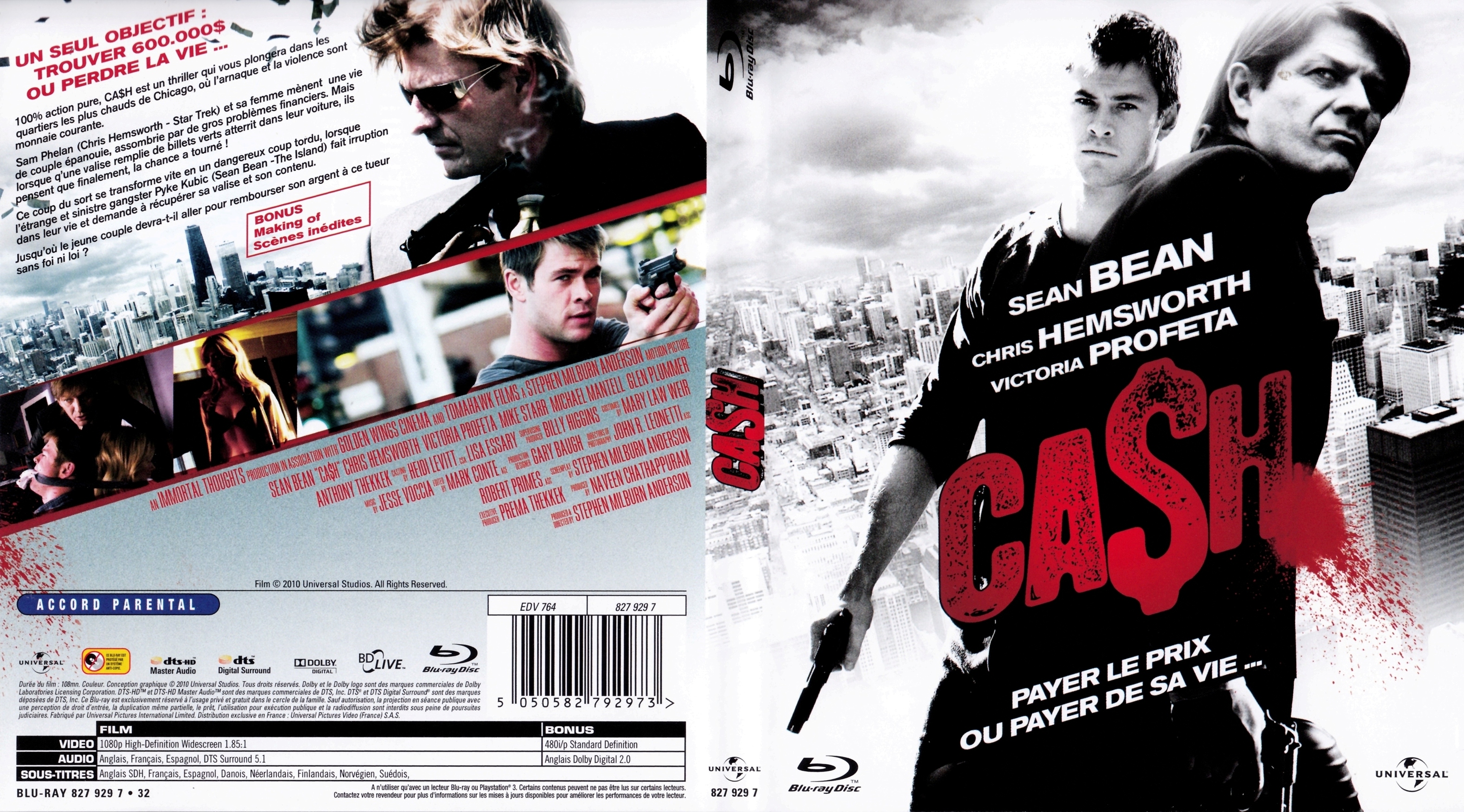 Jaquette DVD Ca$h (BLU-RAY)