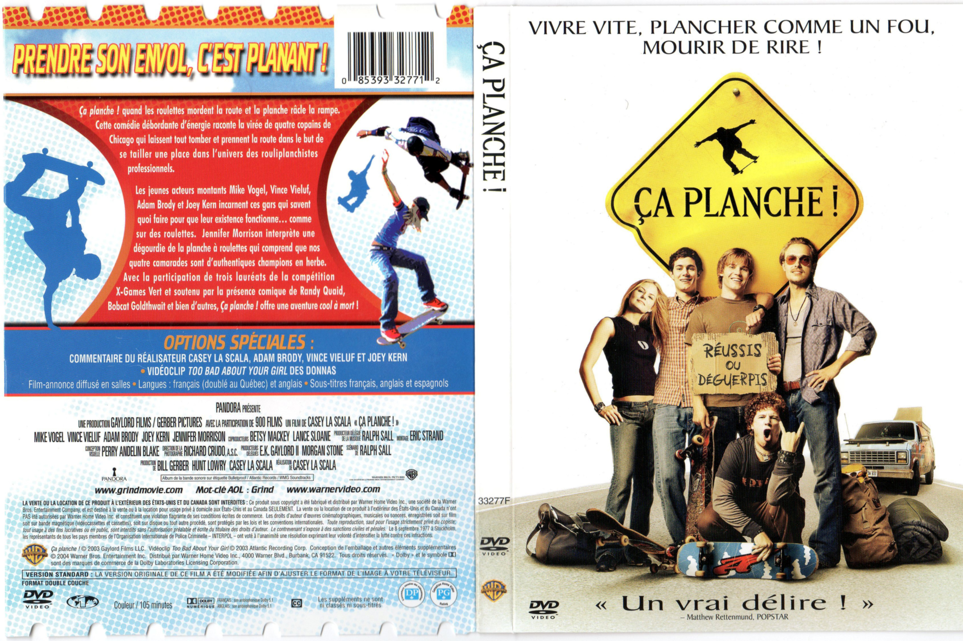 Jaquette DVD Ca planche