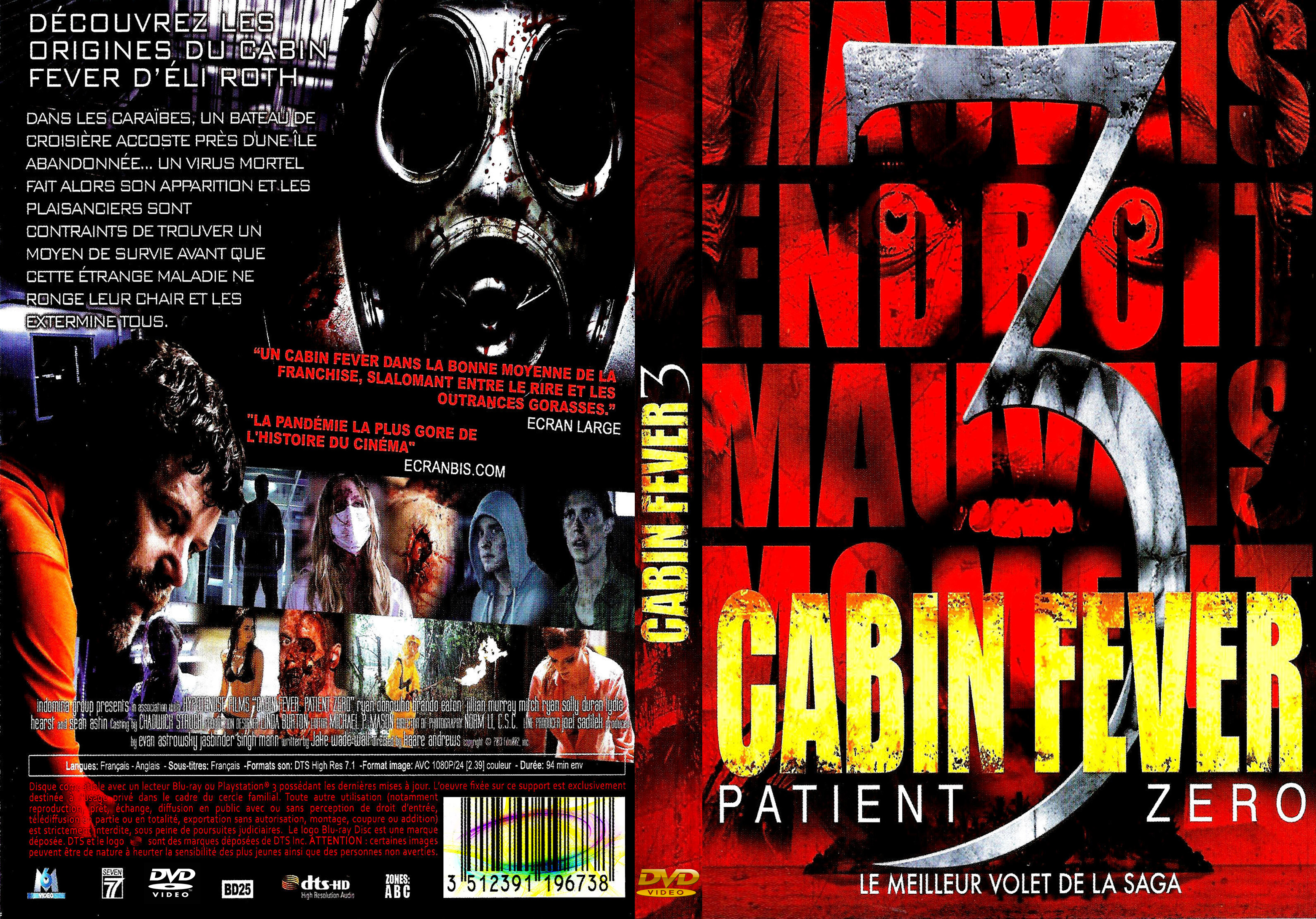 Jaquette DVD Cabin fever 3 patient zro