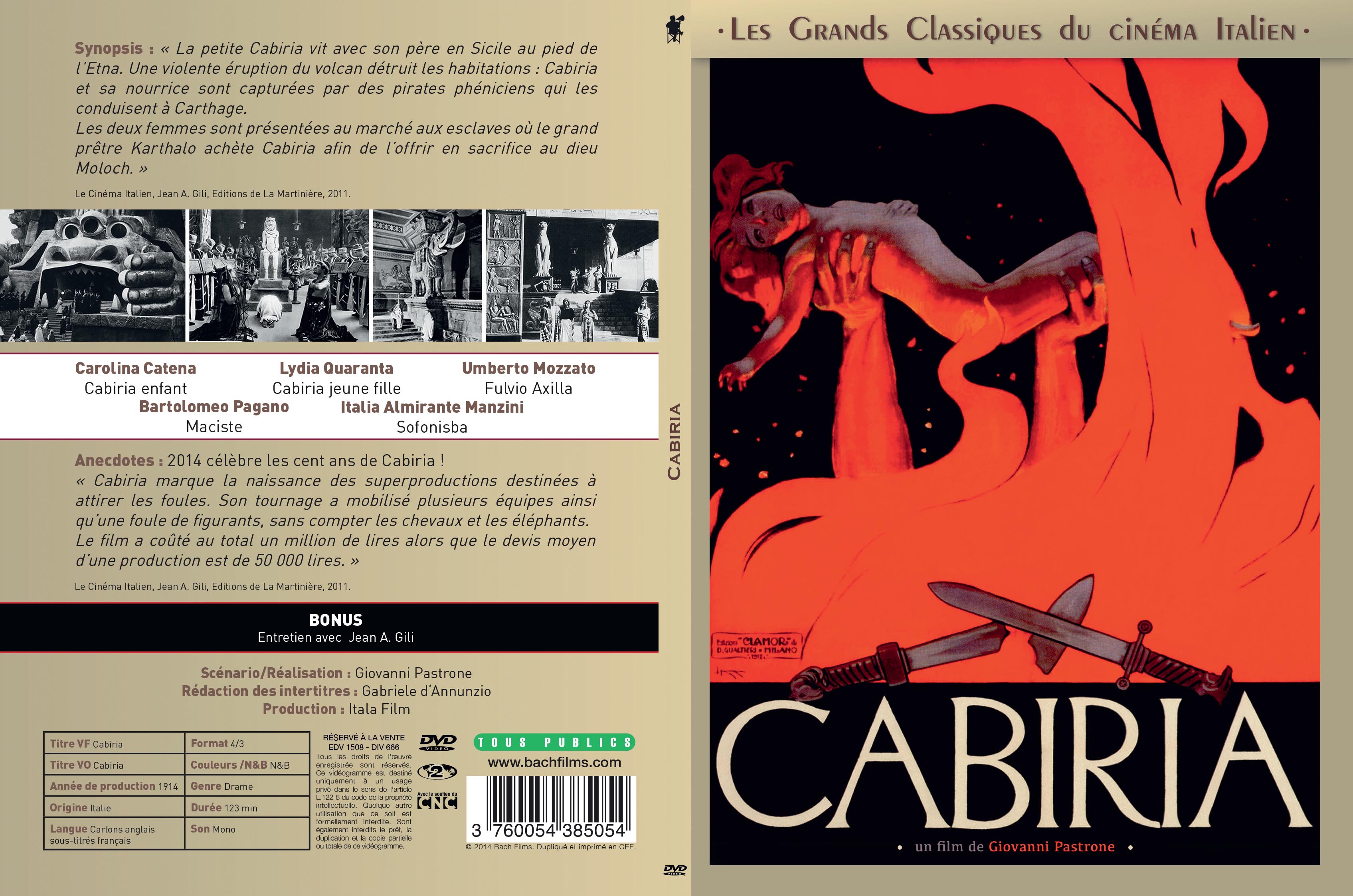 Jaquette DVD Cabiria