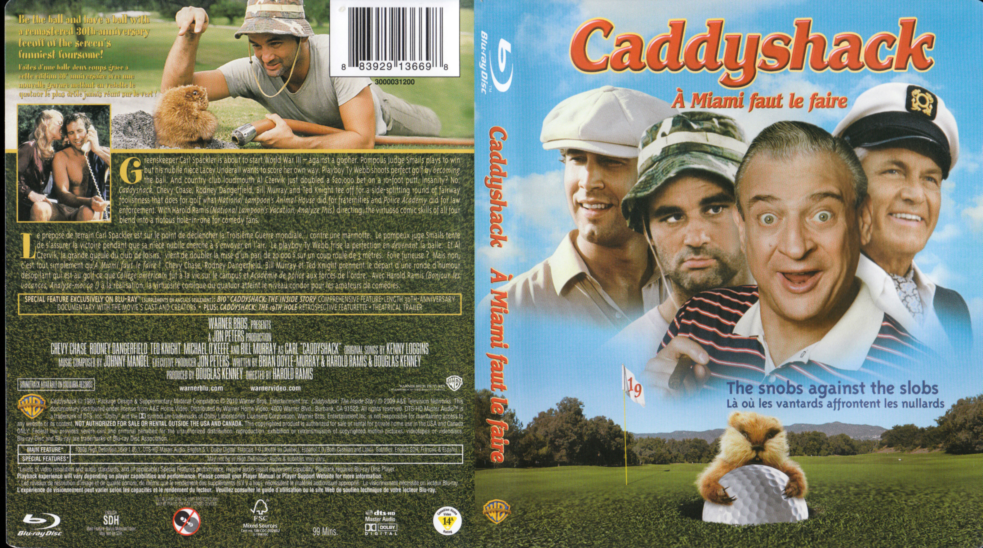 Jaquette DVD Caddyshack A Miami faut le faire (BLU-RAY) (Canadienne)