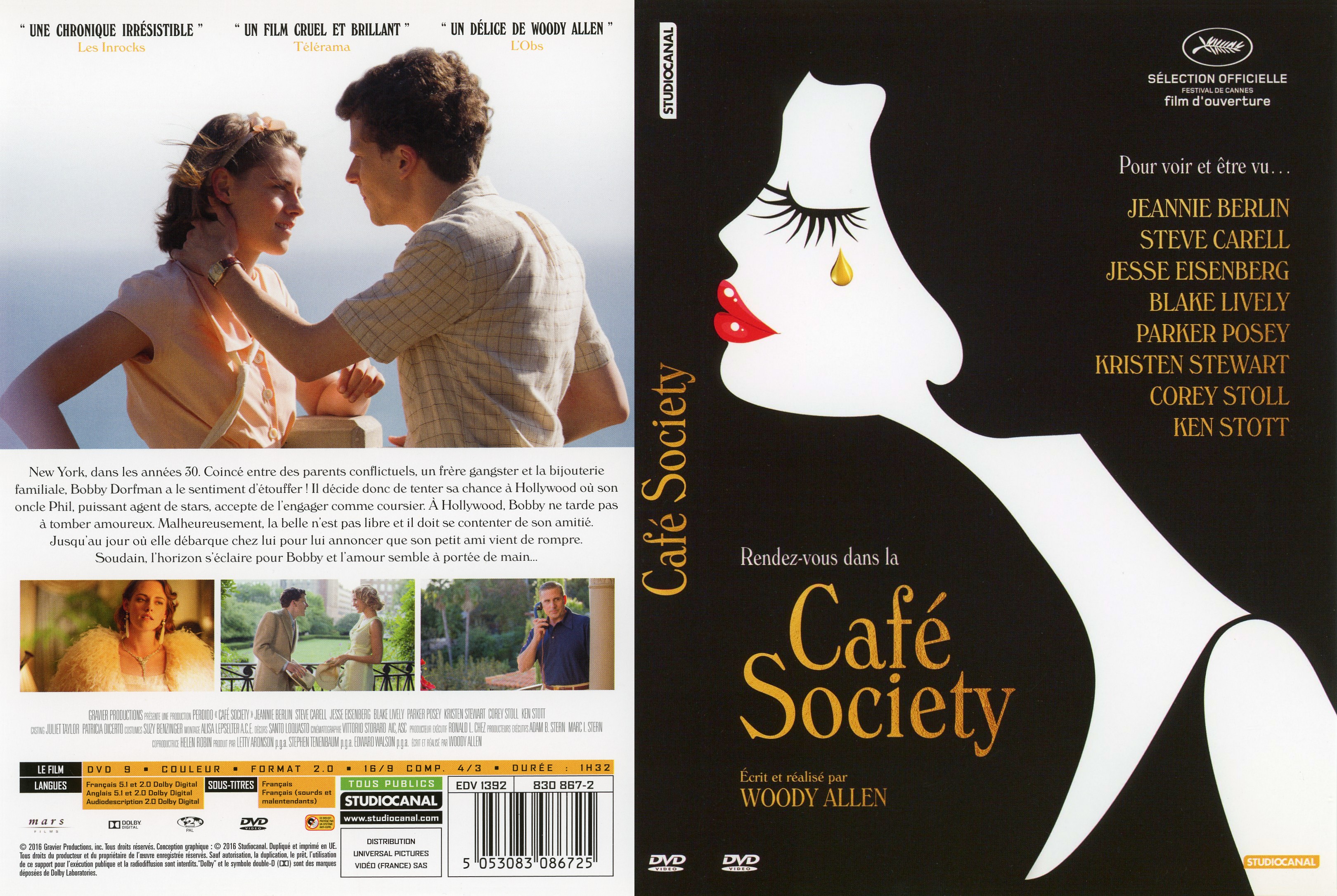 Jaquette DVD Cafe Society