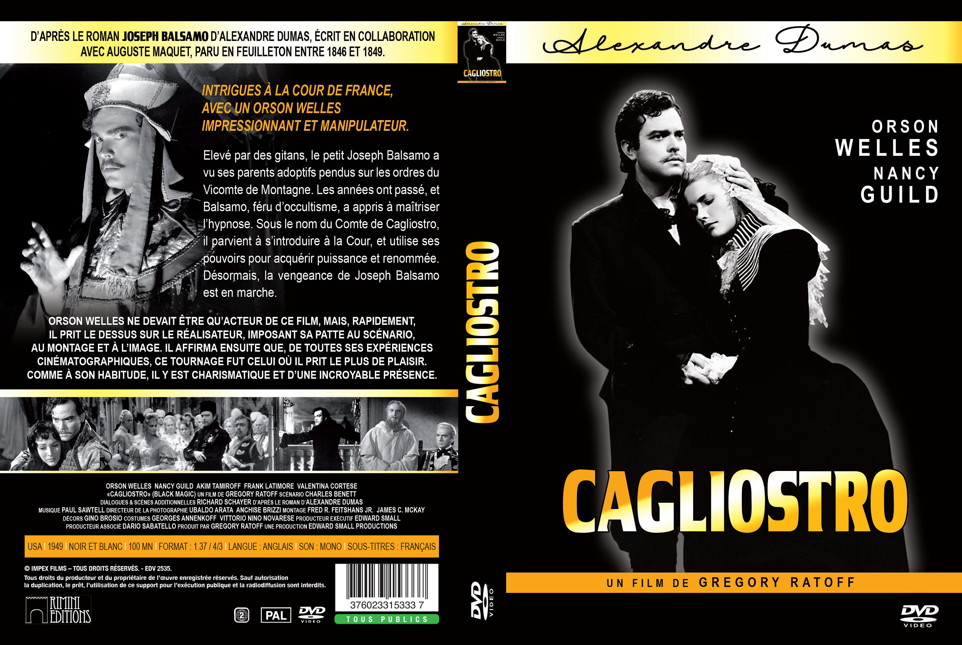 Jaquette DVD Cagliostro