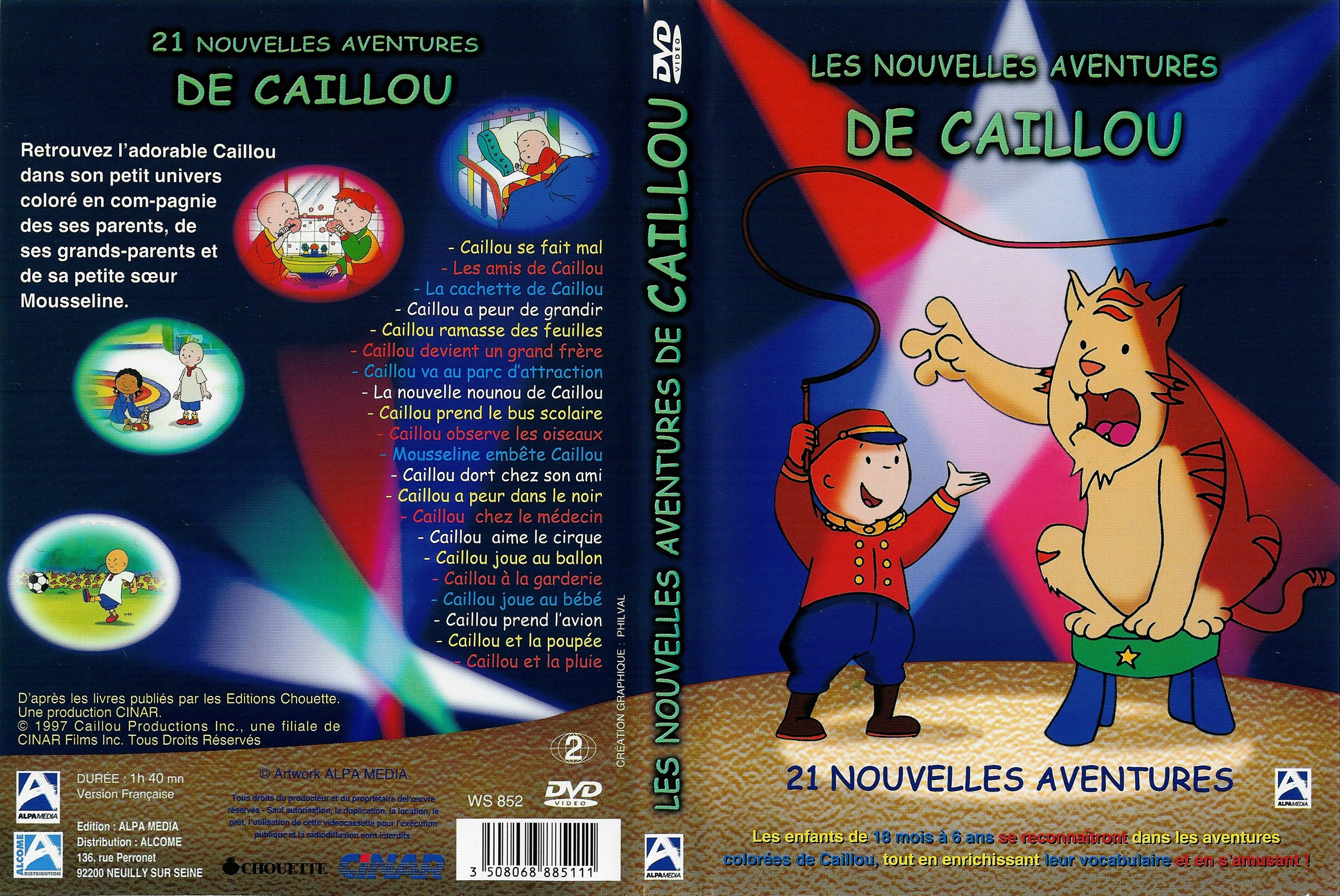 Jaquette DVD Caillou - Les nouvelles aventures de Caillou
