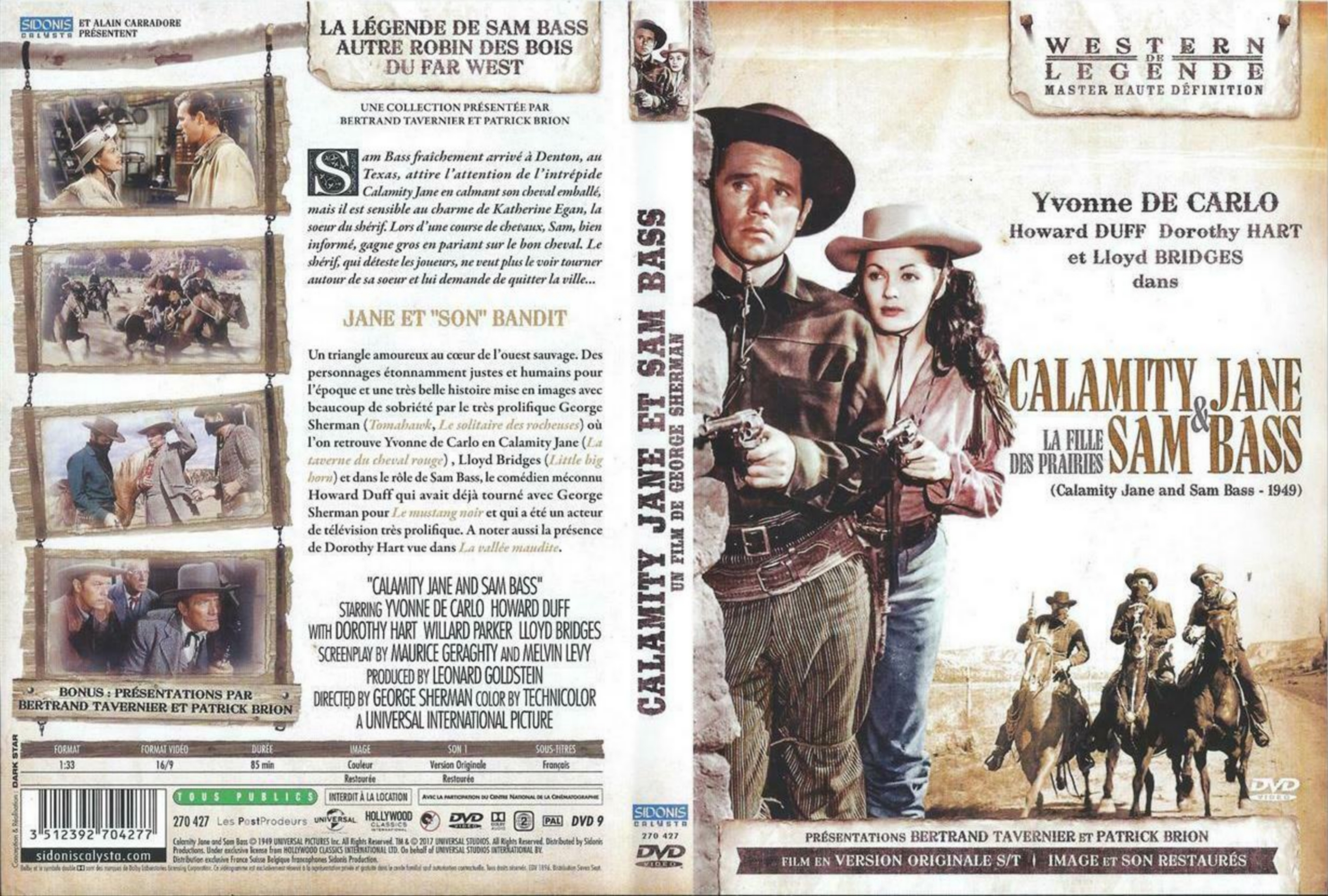 Jaquette DVD Calamity Jane et Sam Bass