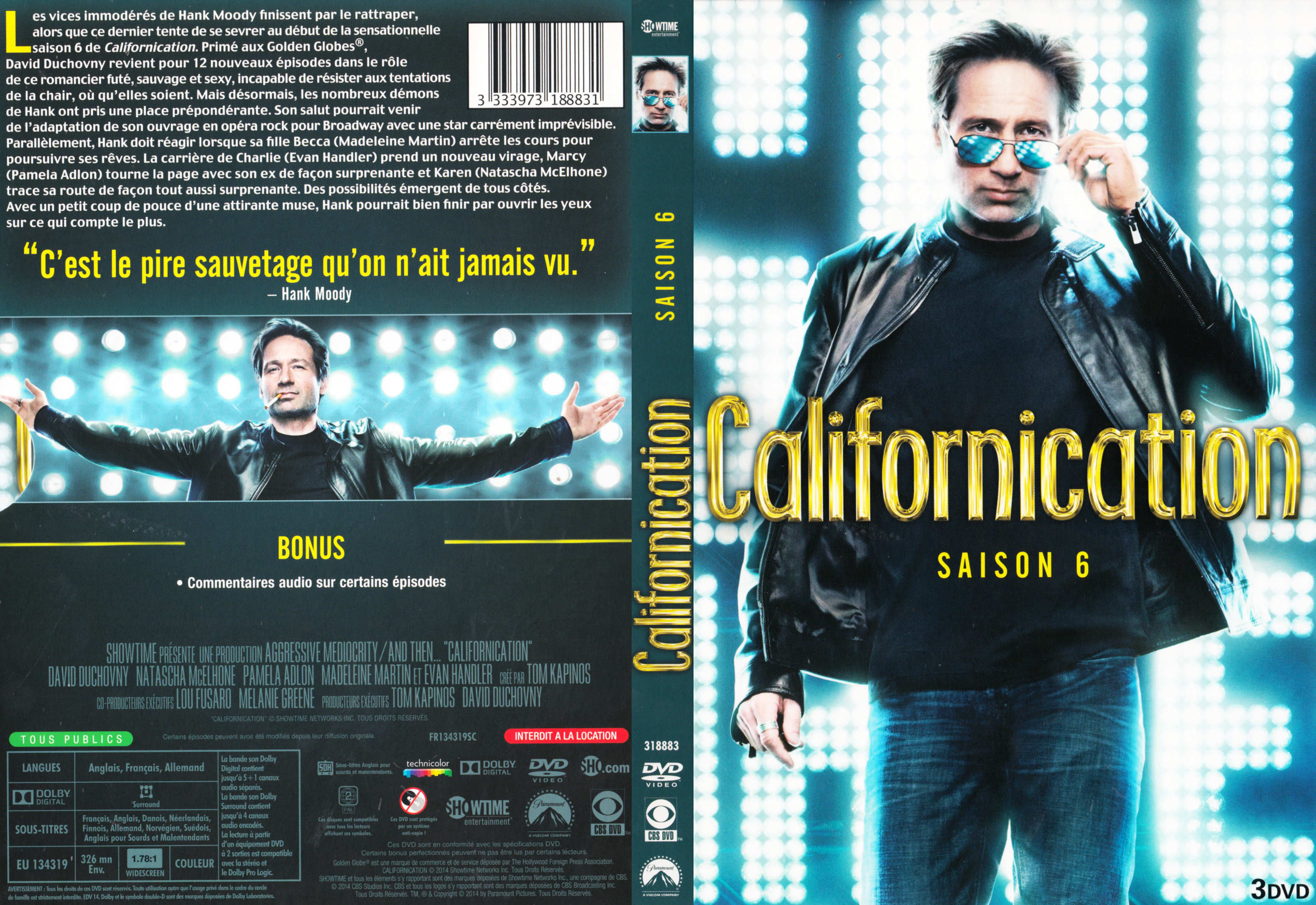 Jaquette DVD Californication Saison 6 COFFRET