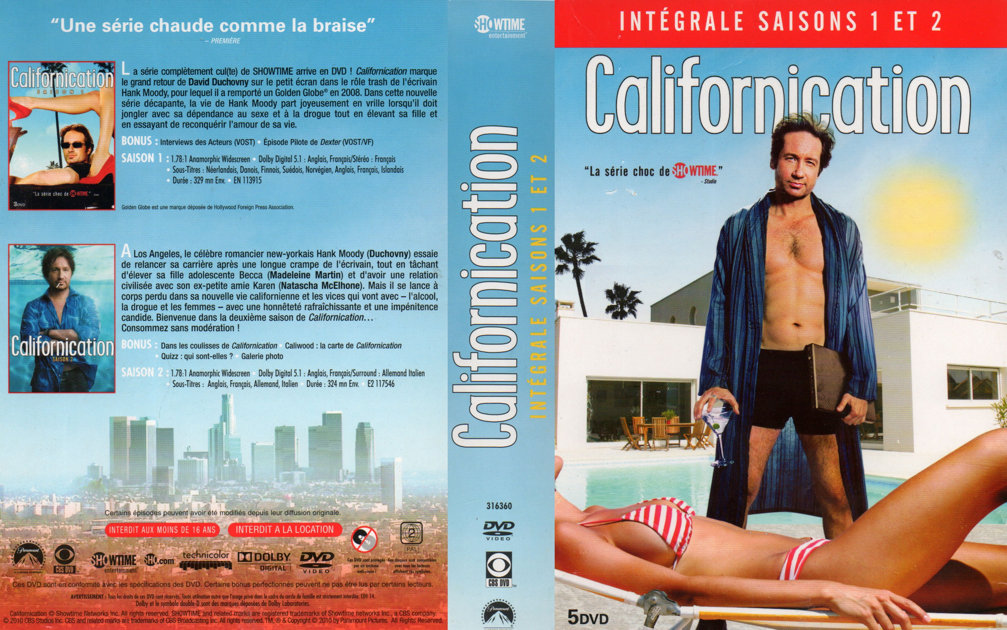 Jaquette DVD Californication saison 1-2 COFFRET