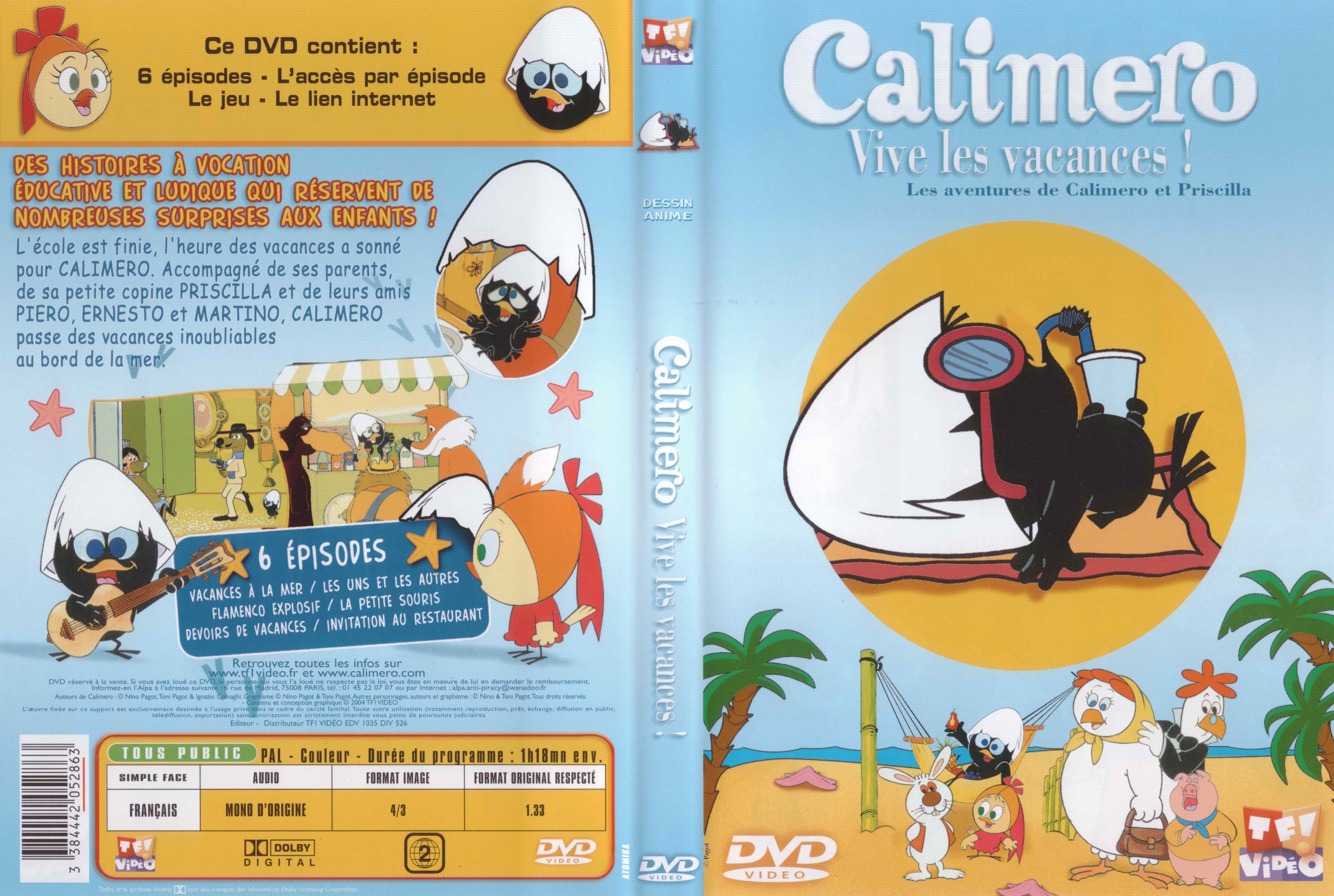 Jaquette DVD Calimero vive les vacances