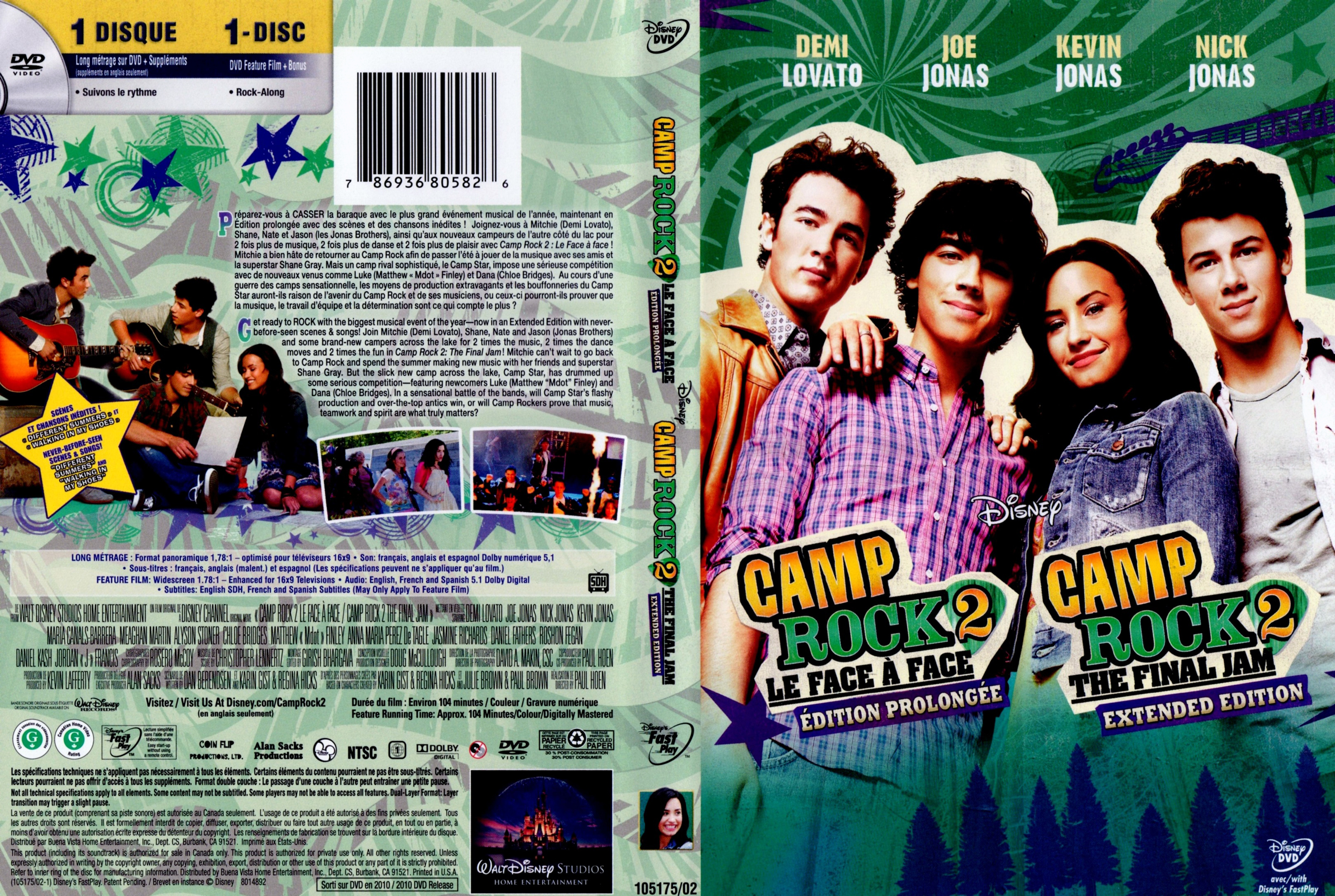 Jaquette DVD Camp rock 2 (Canadienne)