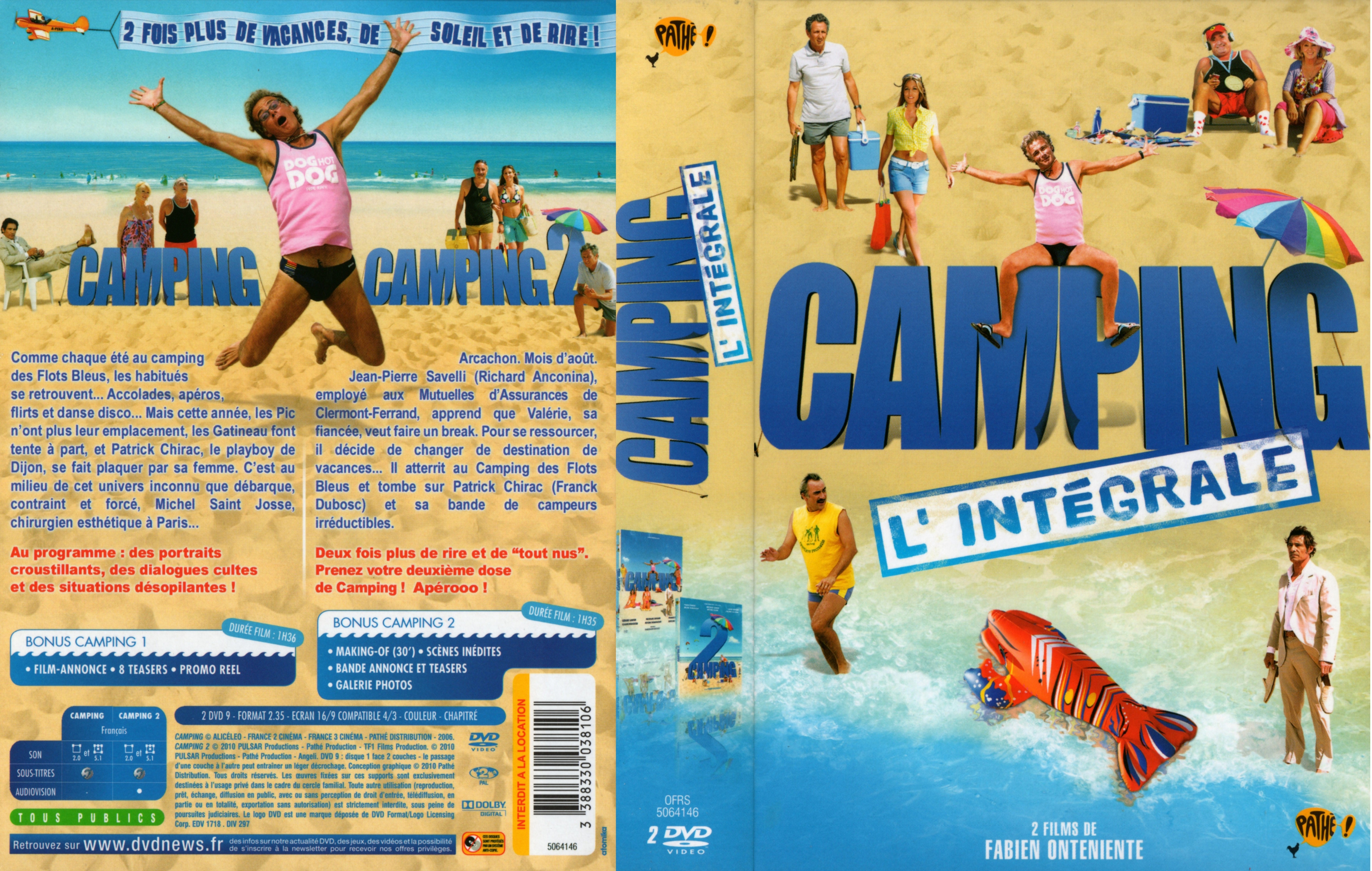 Jaquette DVD Camping 1 & 2 COFFRET