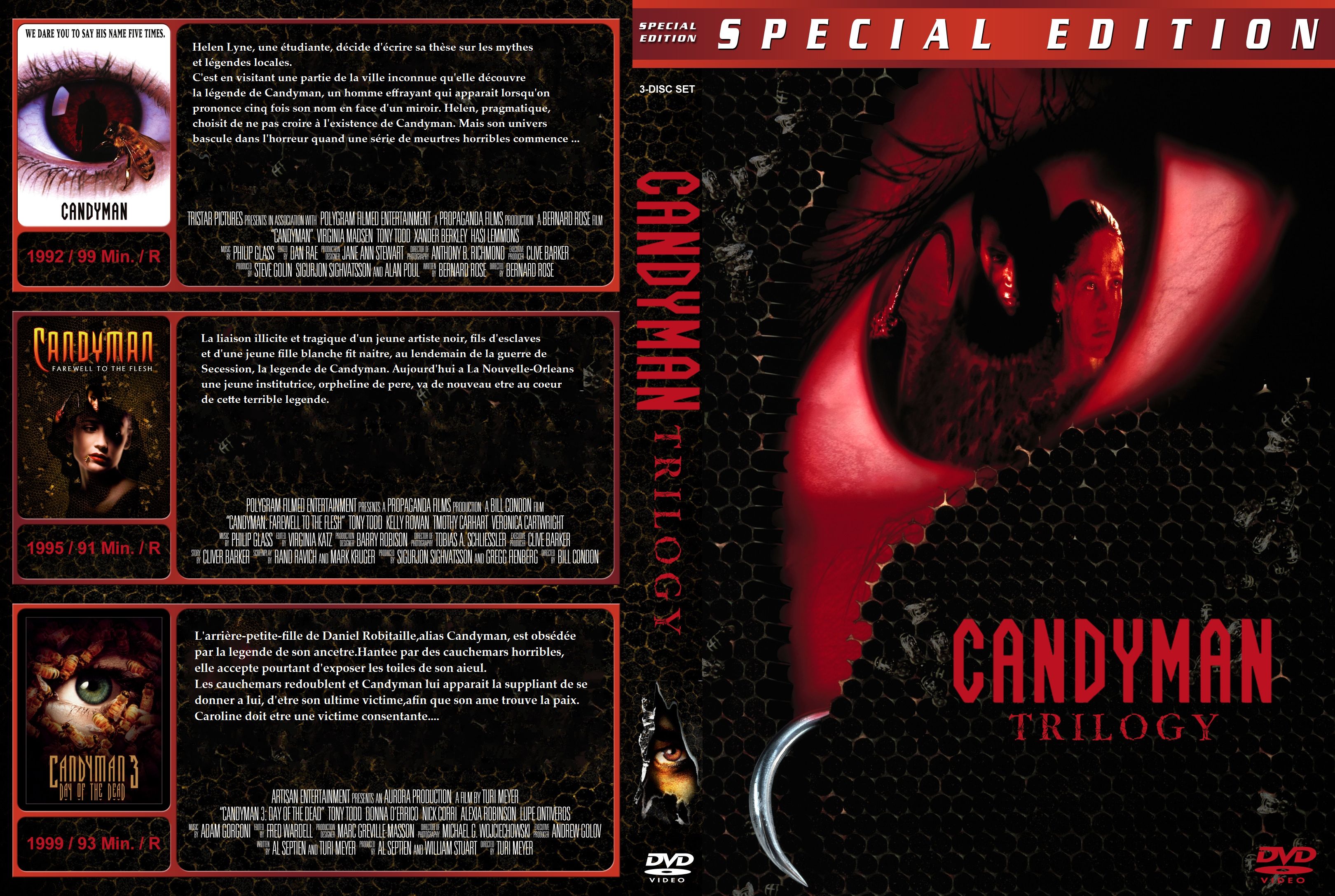 Jaquette DVD Candyman Trilogie custom