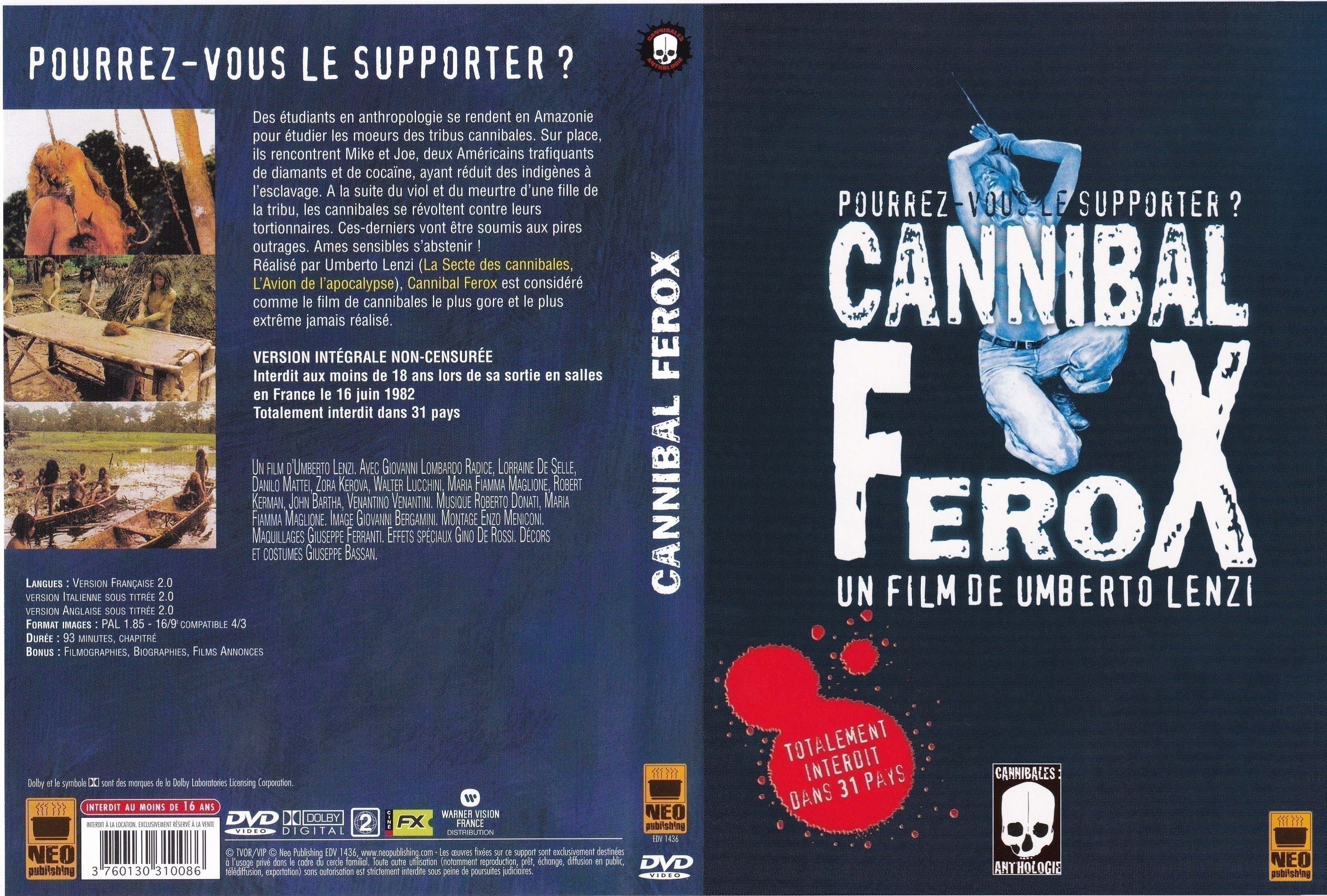 Jaquette DVD Cannibal Ferox v3