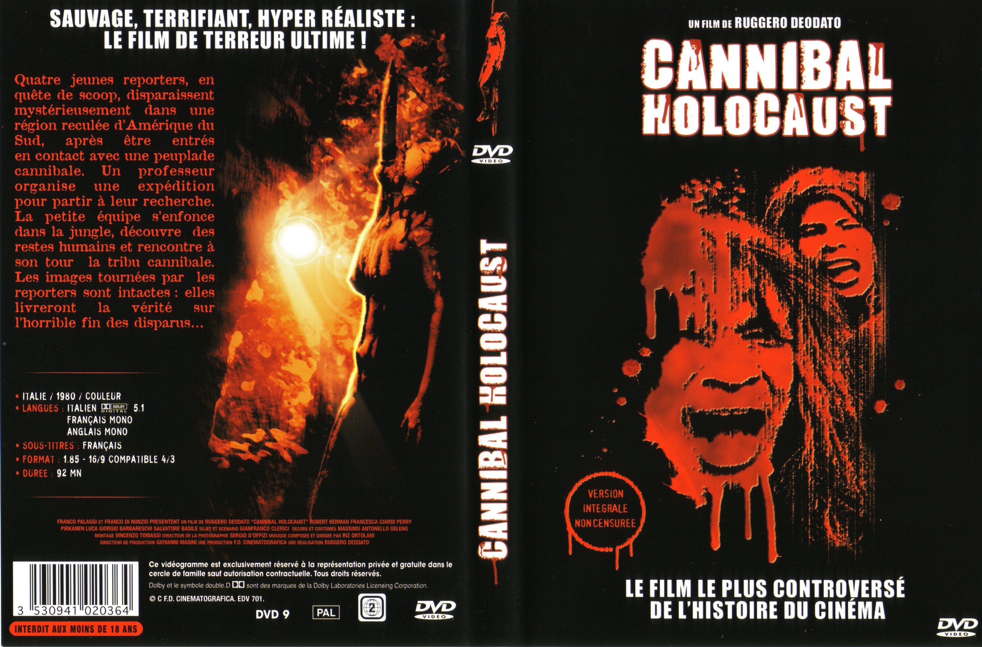 Jaquette DVD Cannibal holocaust