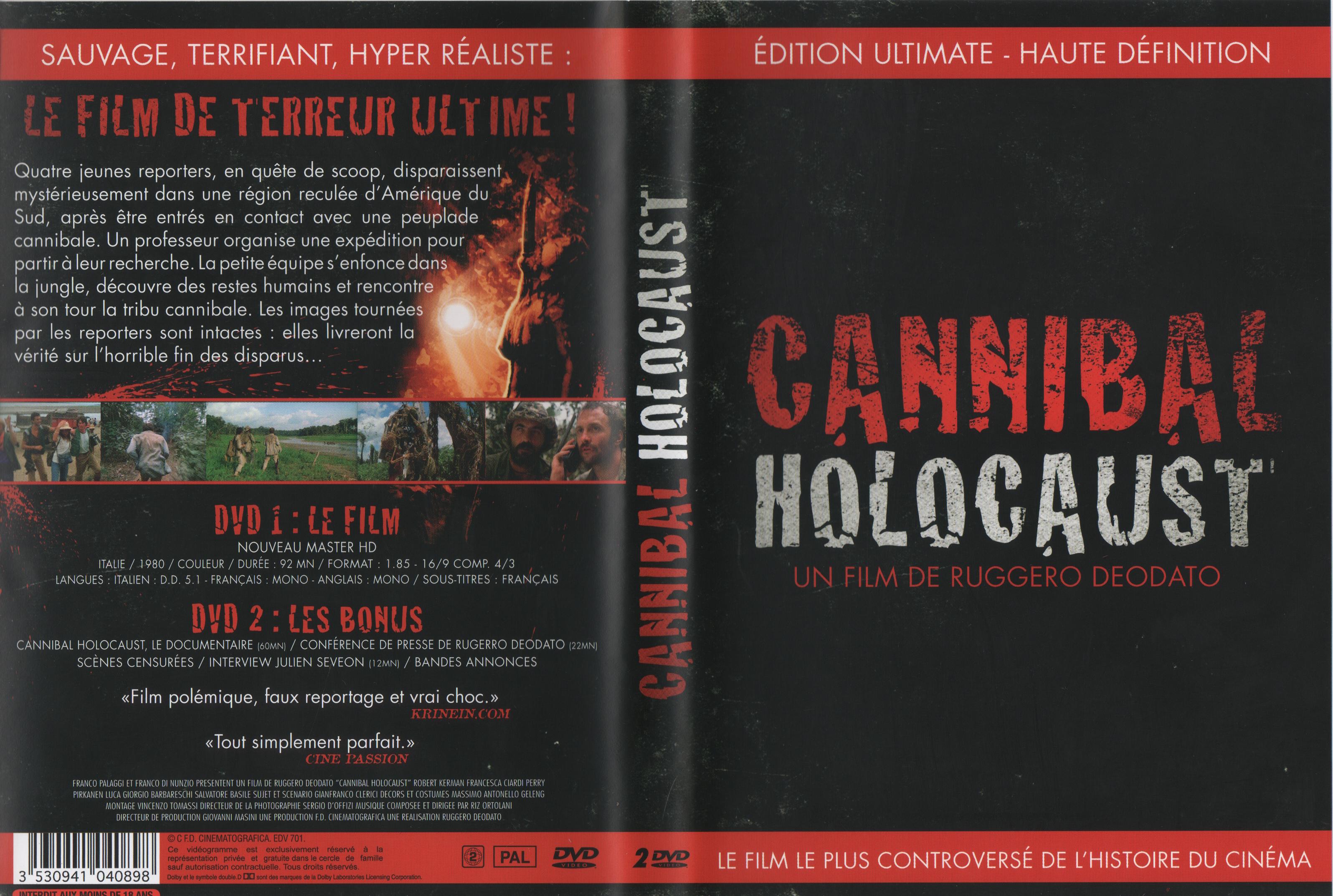 Jaquette DVD Cannibal holocaust v2