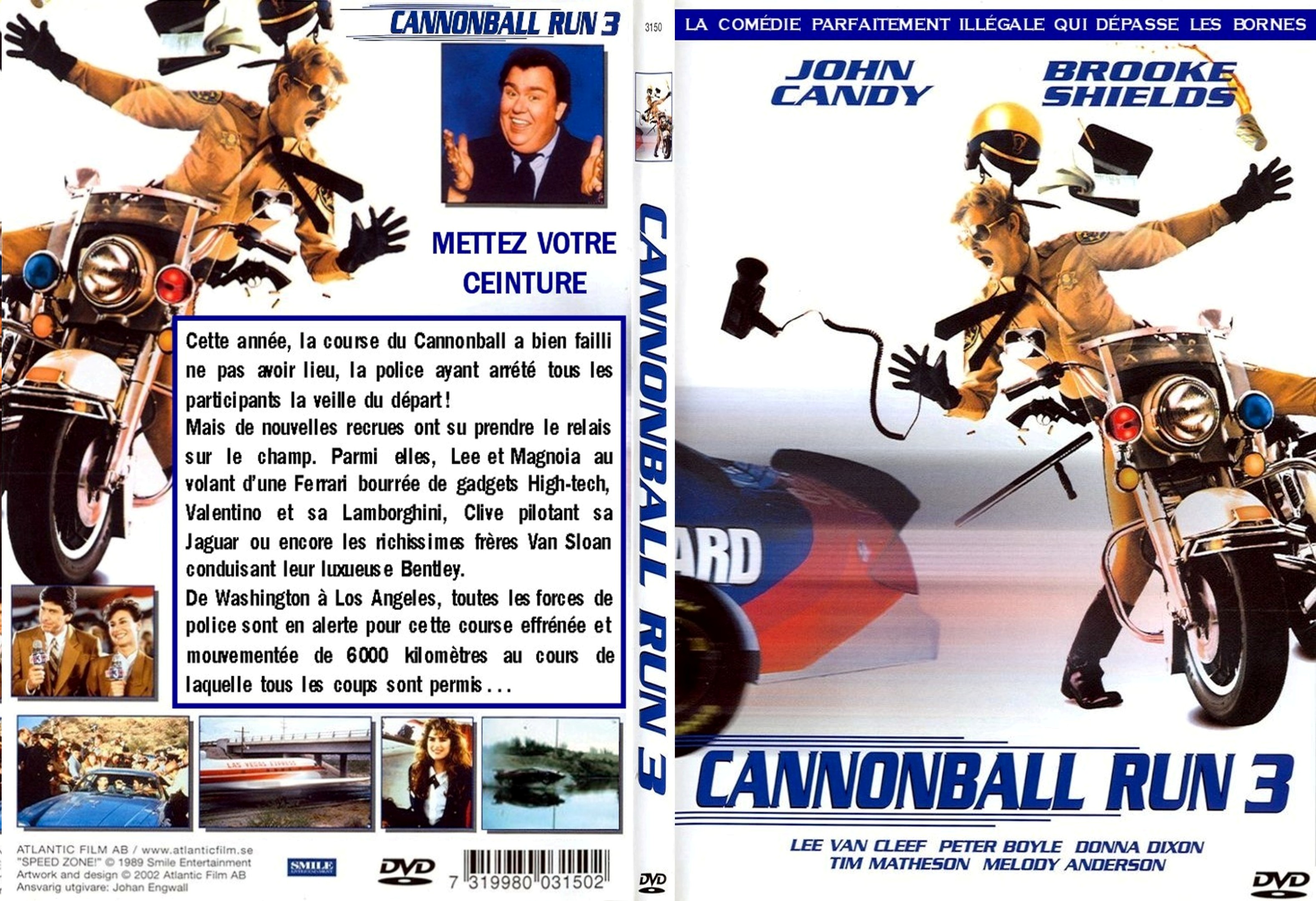 Jaquette DVD Canonball run 3 custom - SLIM