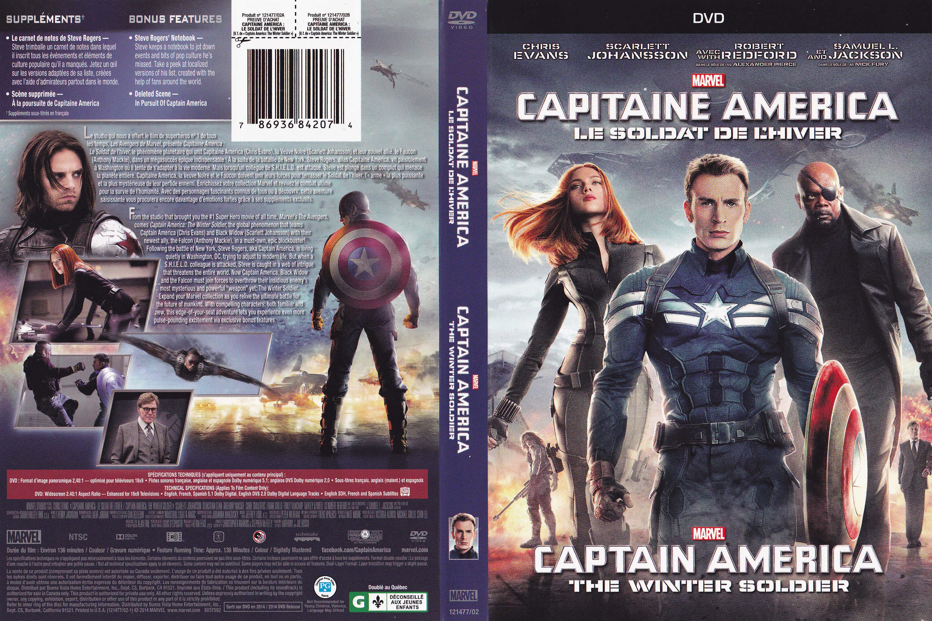 Jaquette DVD Capitaine America - Le soldat de l