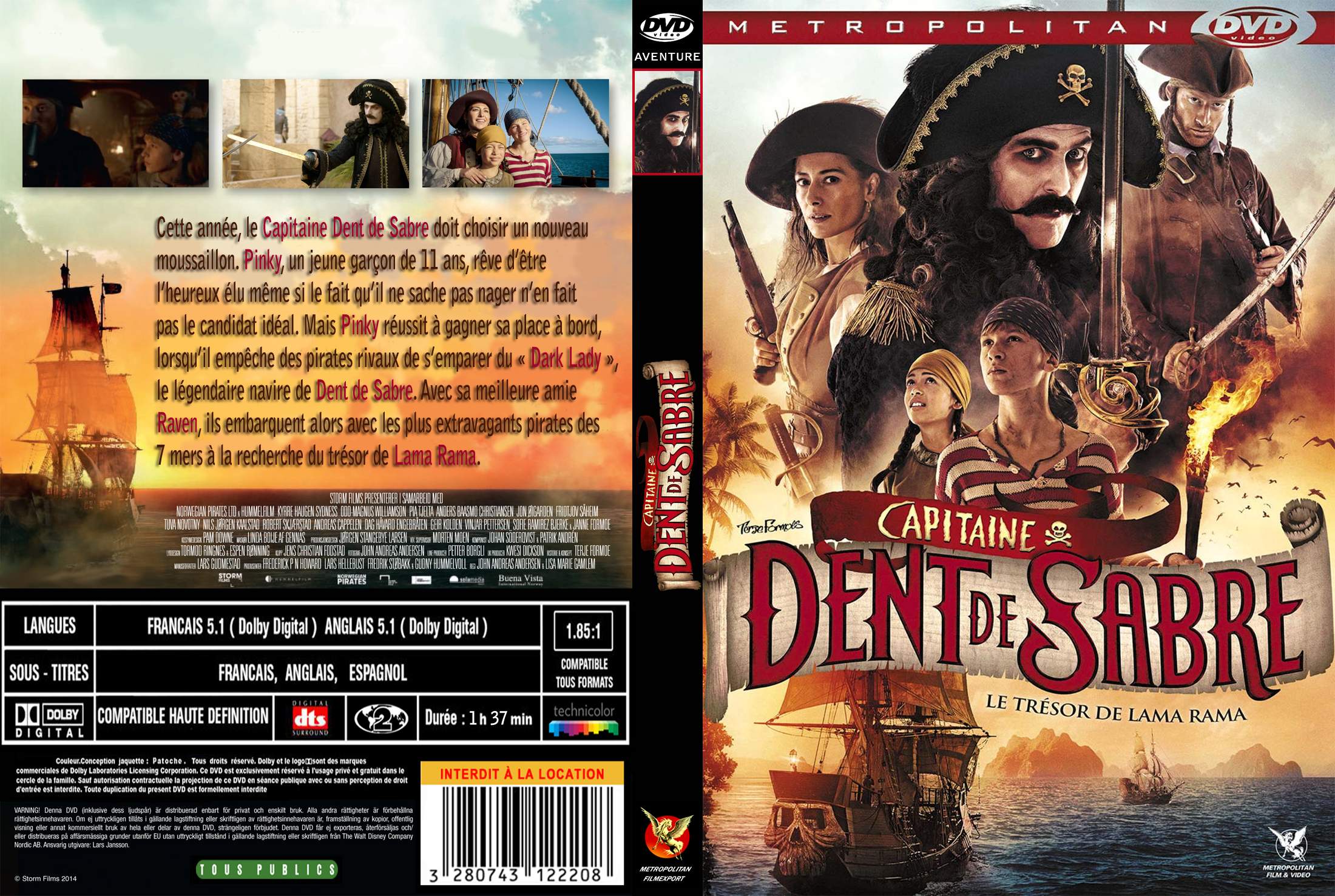 Jaquette DVD Capitaine Dent de Sabre custom
