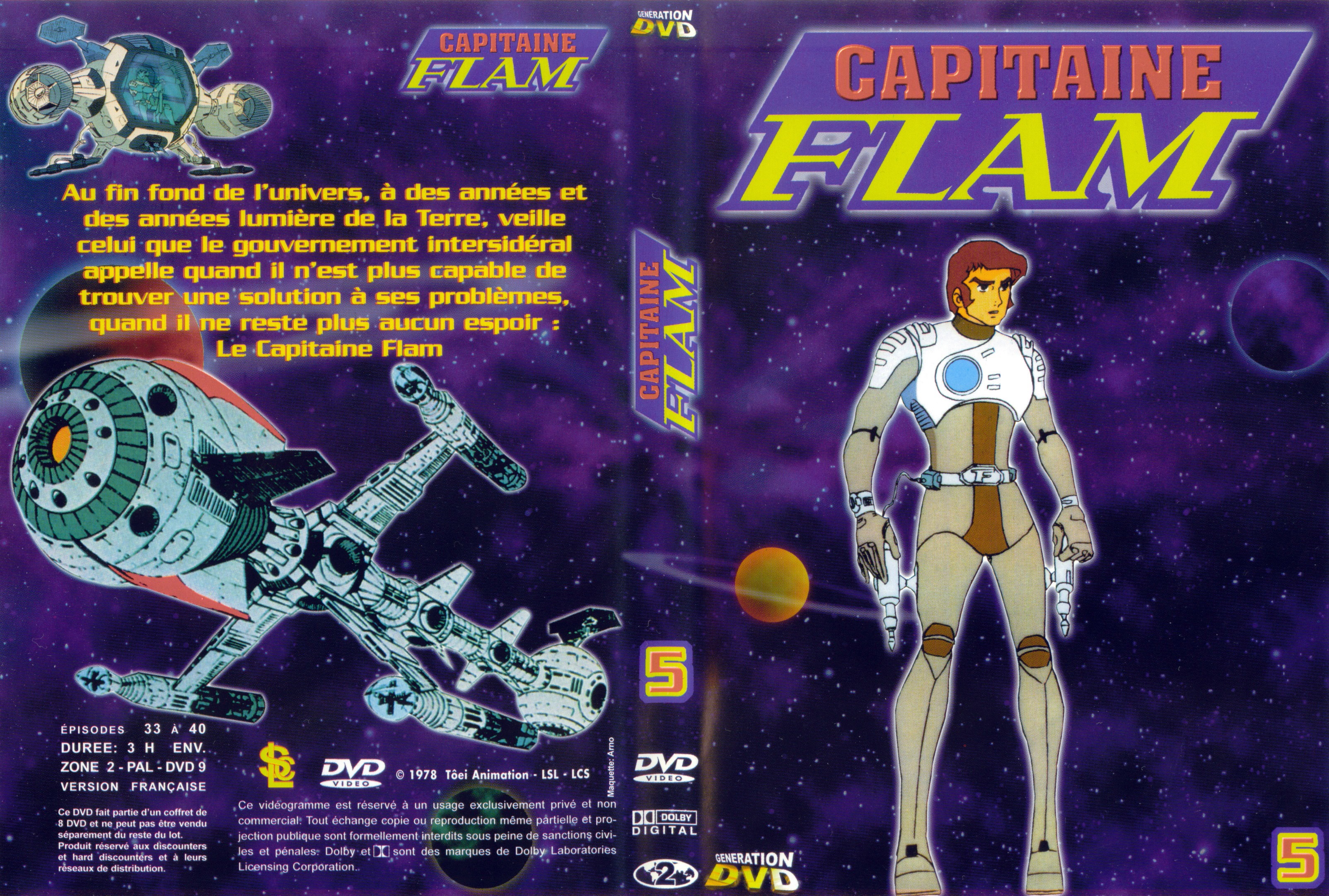 Jaquette DVD Capitaine Flam vol 5 (GENERATION DVD)