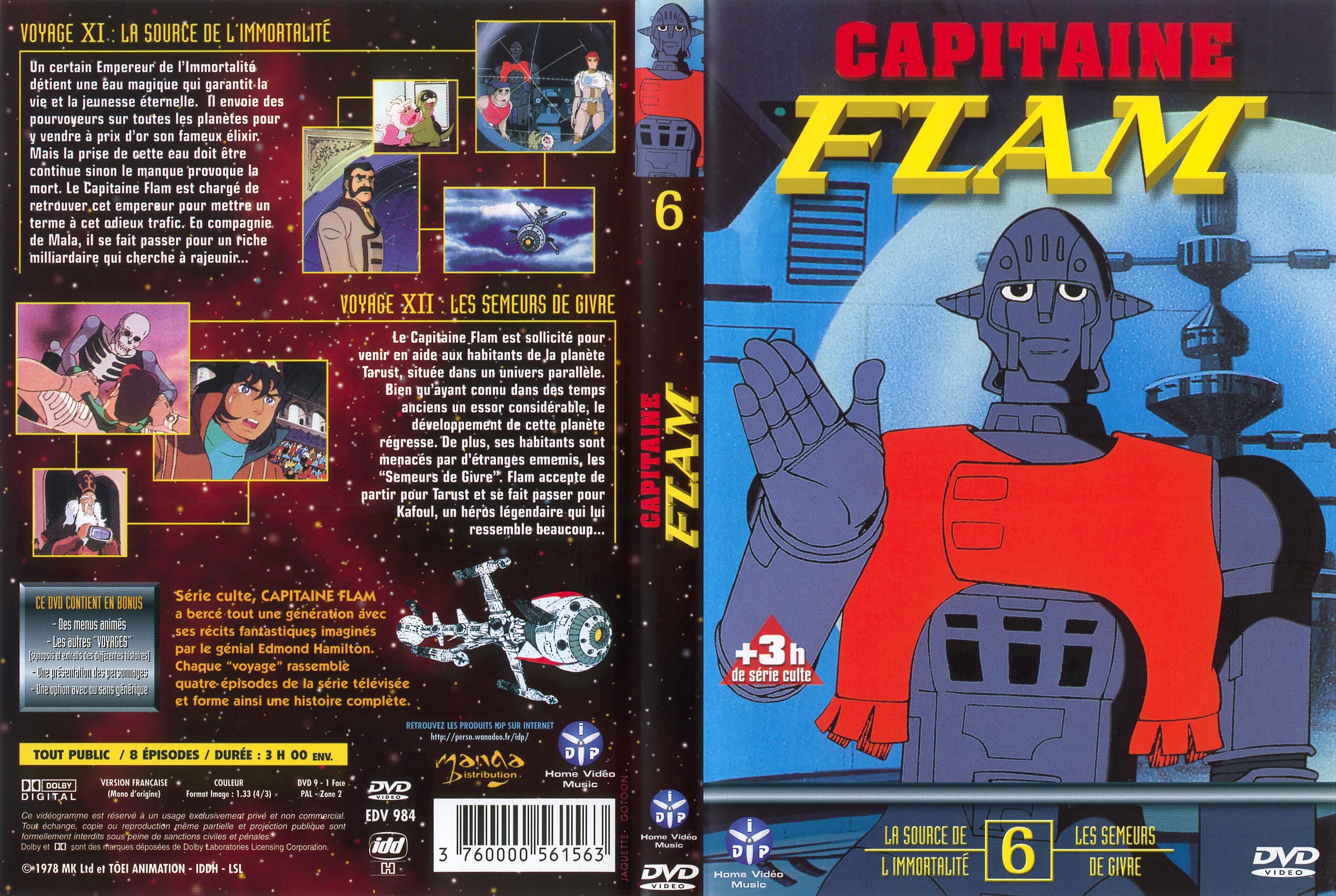 Jaquette DVD Capitaine Flam vol 6 (MANGA DISTRIBUTION)